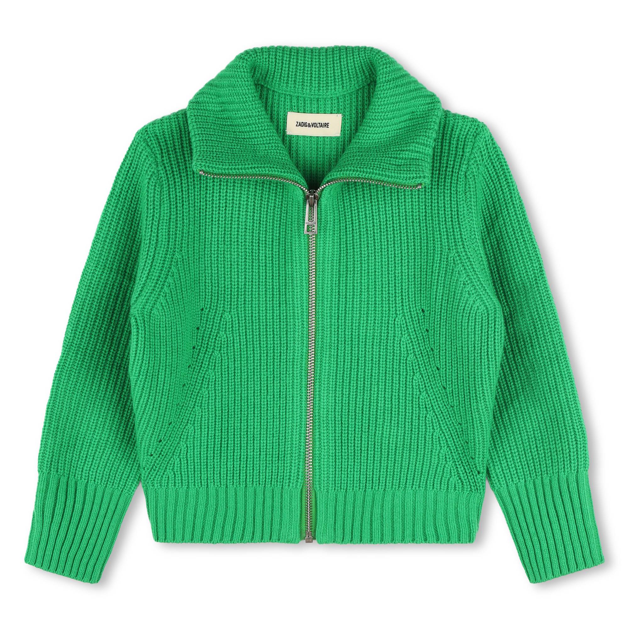 Knitted zip-up cardigan ZADIG & VOLTAIRE for GIRL