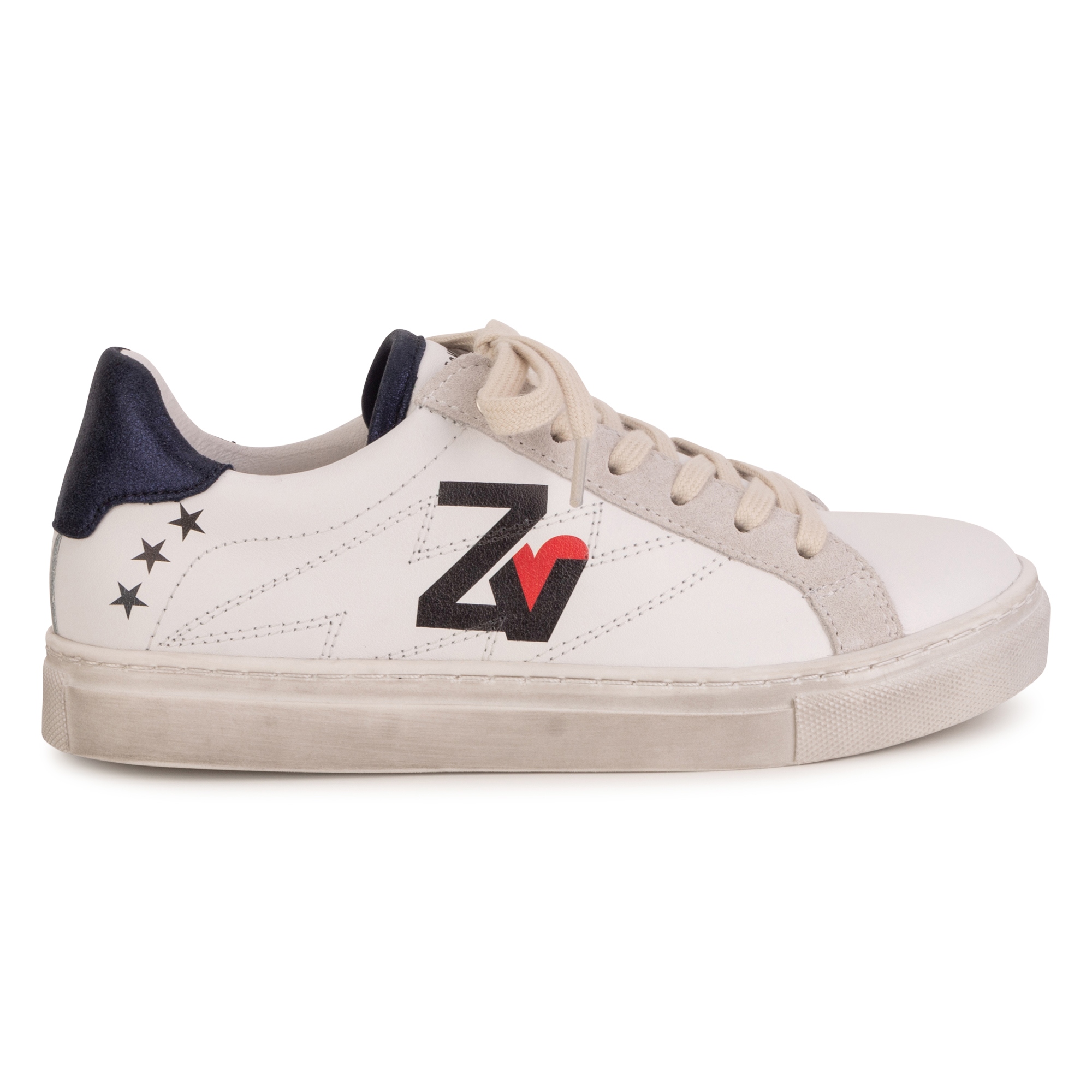 Worn-effect leather trainers ZADIG & VOLTAIRE for GIRL