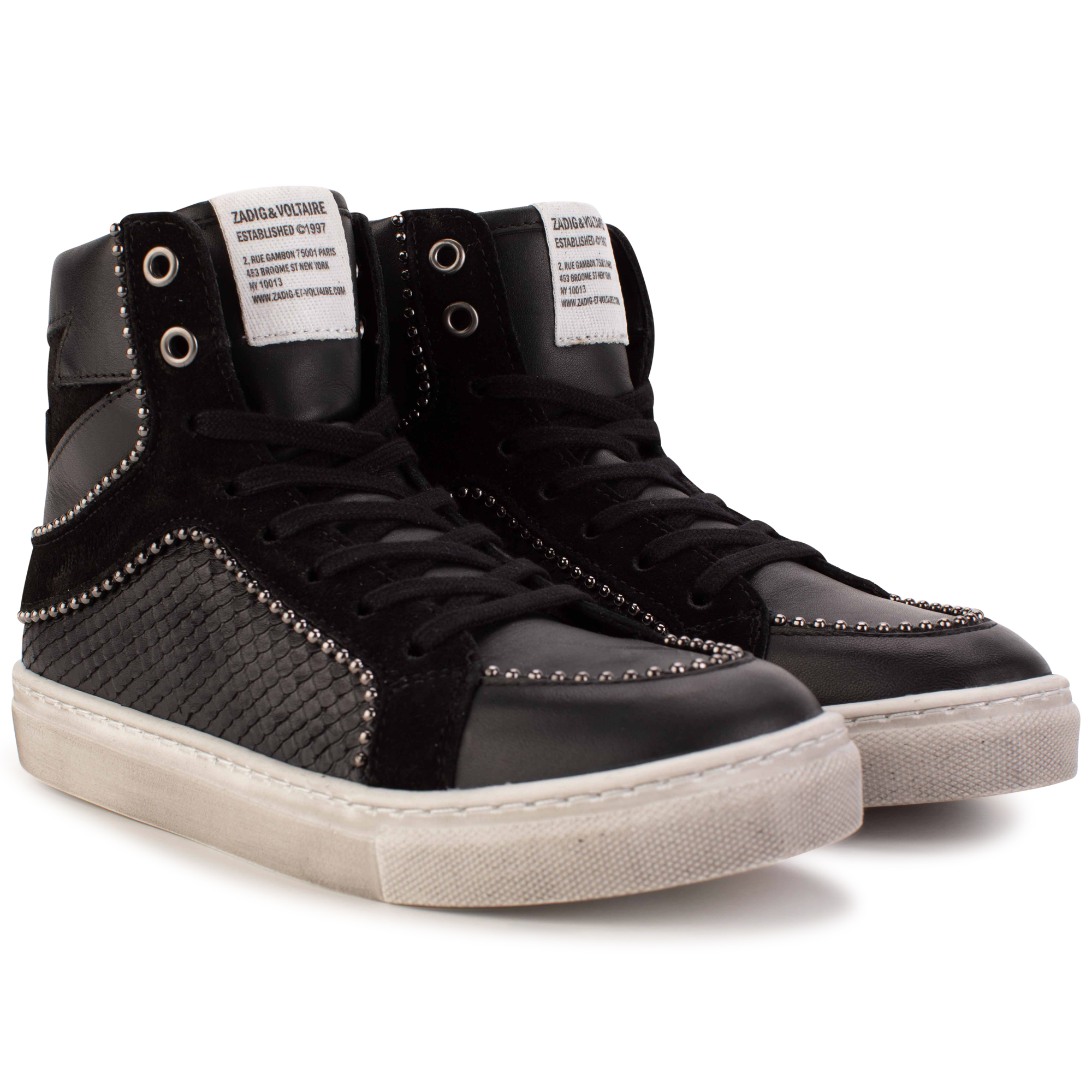Hi-Top Leather Sneakers ZADIG & VOLTAIRE for GIRL