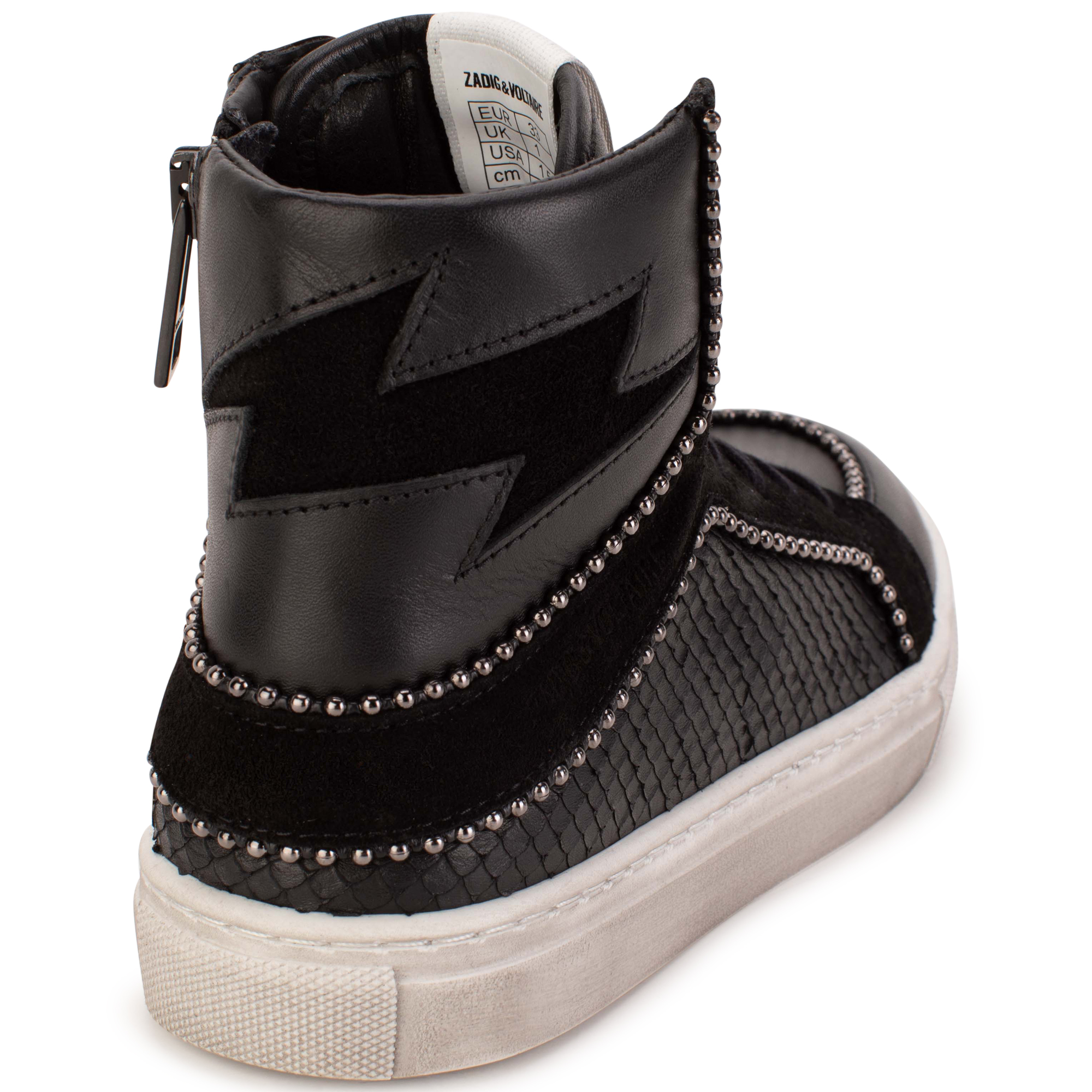 Hi-Top Leather Sneakers ZADIG & VOLTAIRE for GIRL