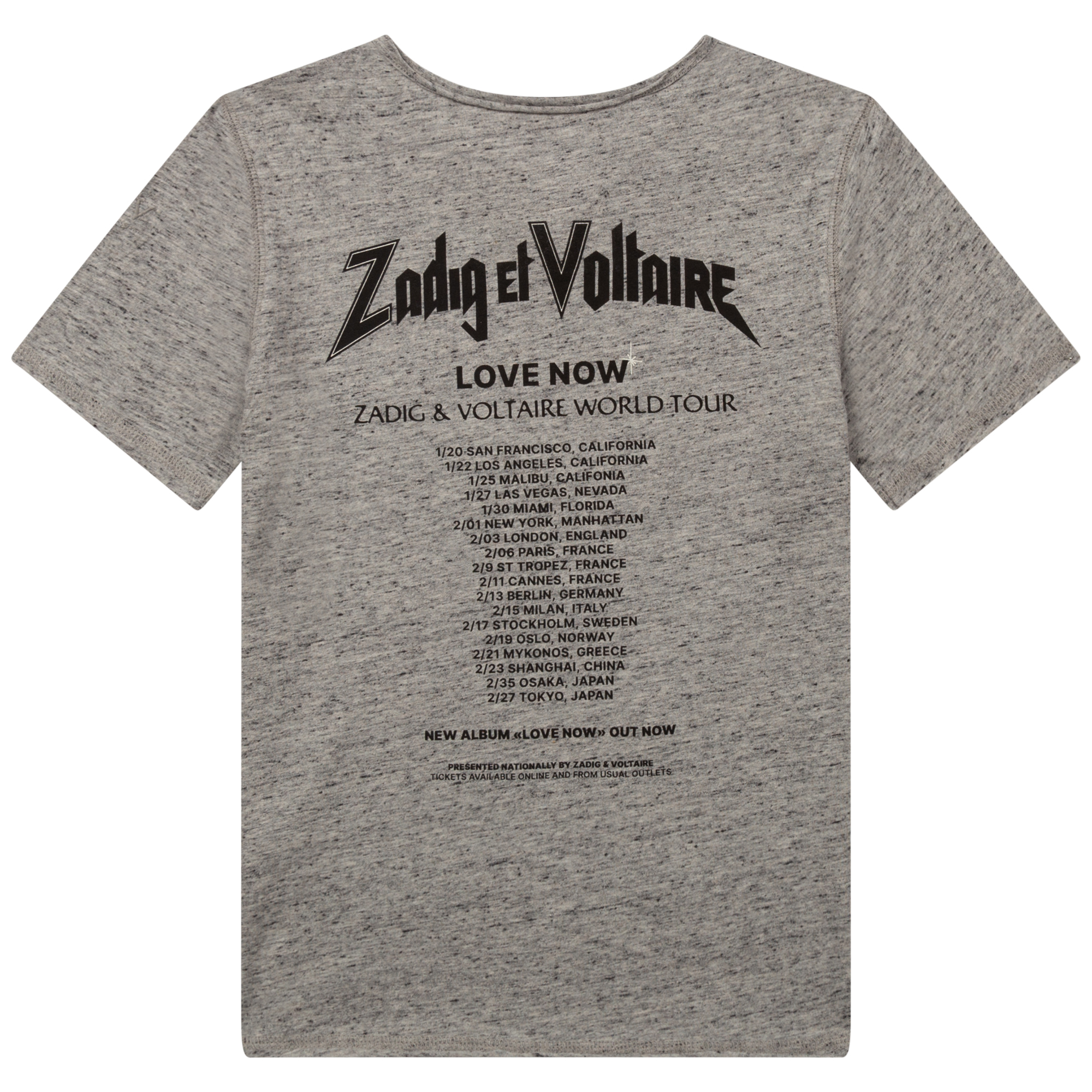 T-shirt van gechineerd katoen ZADIG & VOLTAIRE Voor