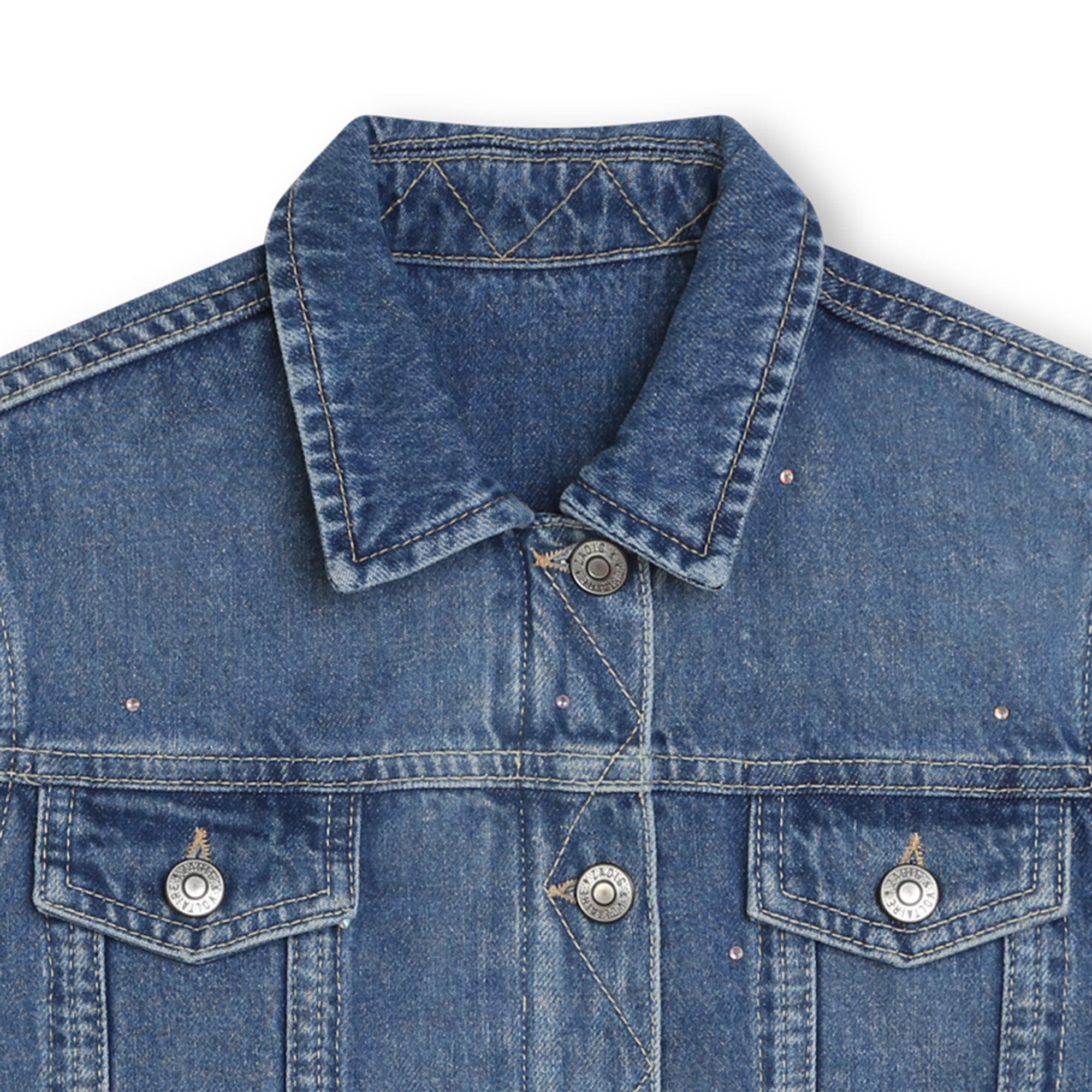 Giacca di jeans con strass ZADIG & VOLTAIRE Per BAMBINA