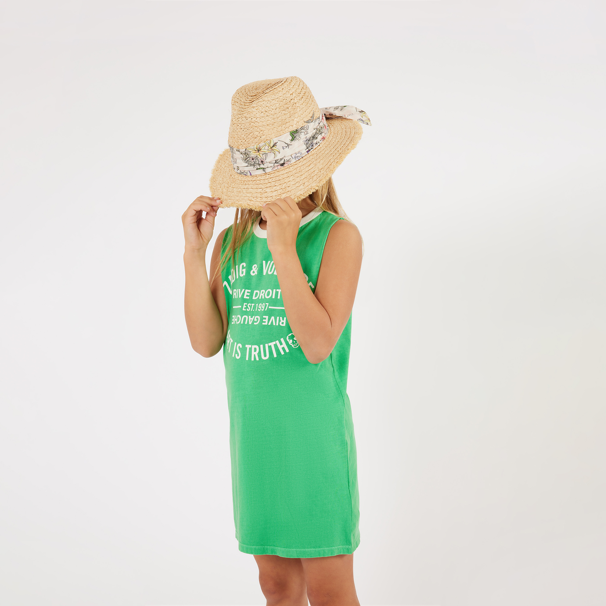 zadig & voltaire robe de plage avec imprimé fille 10a vert