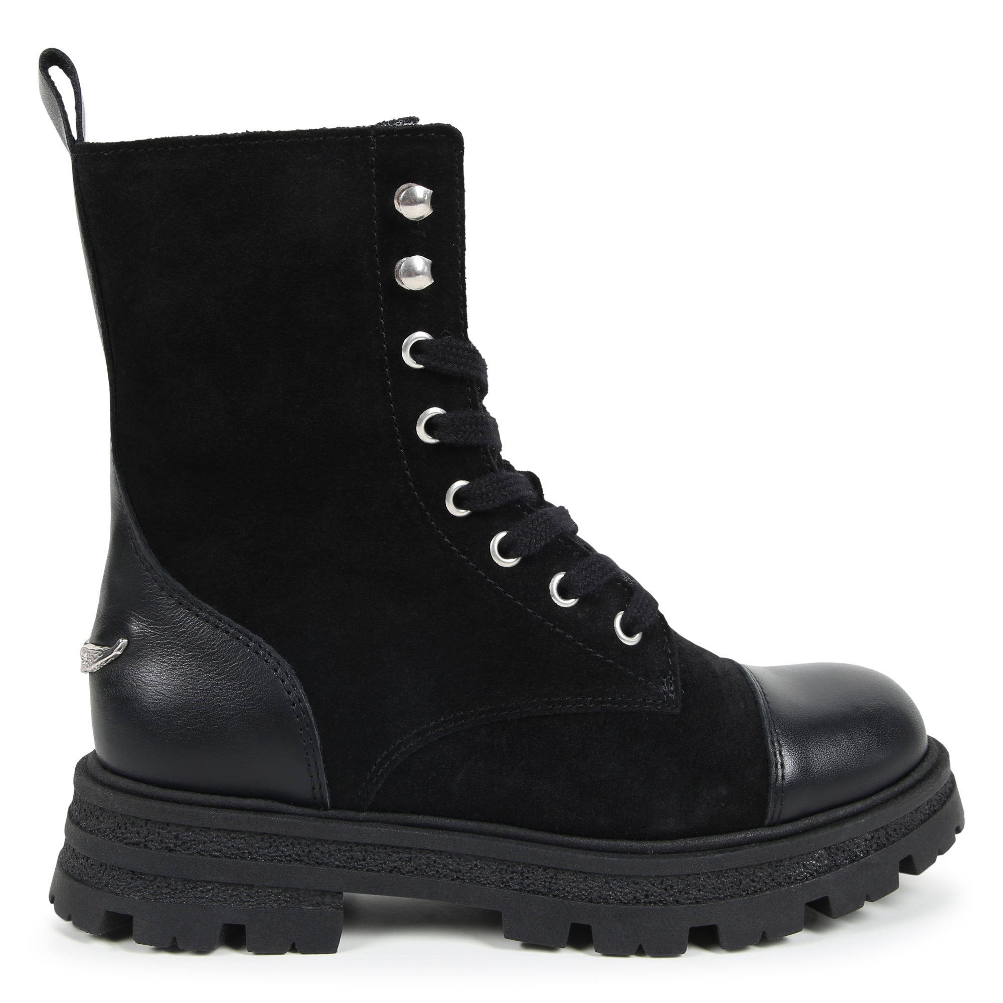 Bottines à lacets en cuir de vachette ZADIG & VOLTAIRE pour FILLE