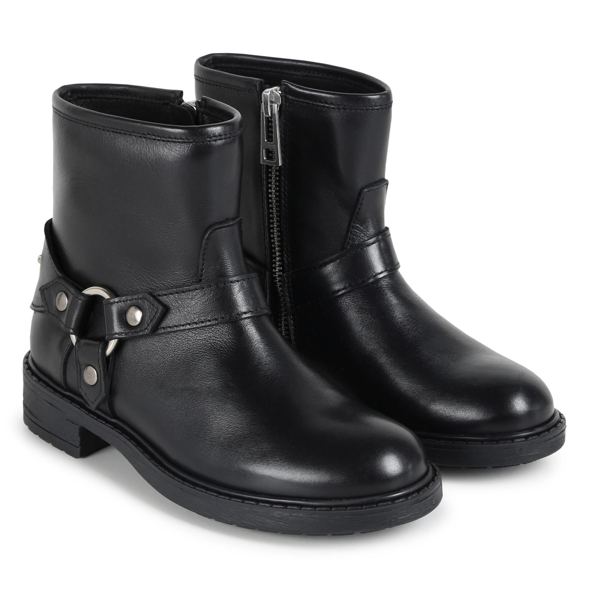 Bottines zippées en cuir ZADIG & VOLTAIRE pour FILLE