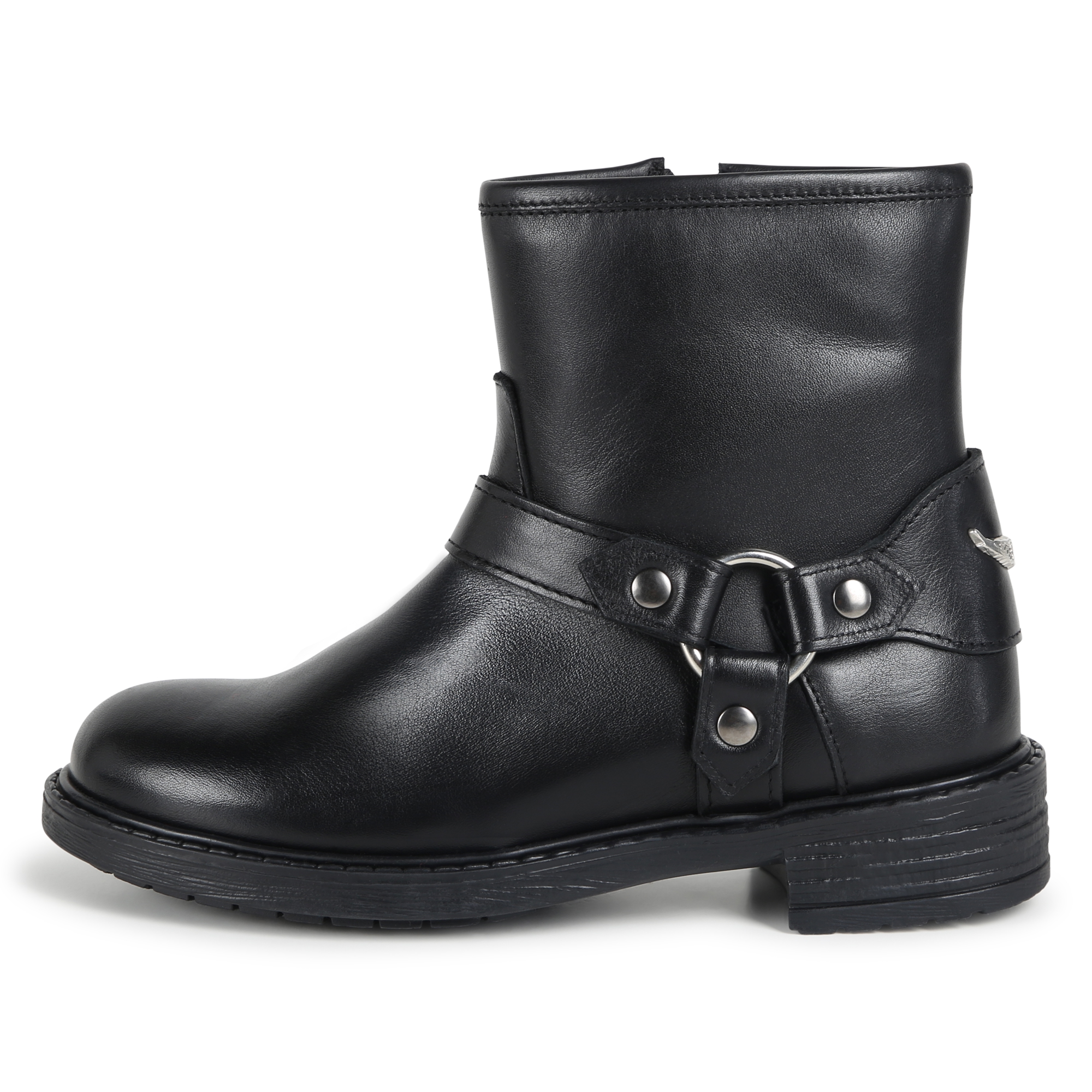 Bottines zippées en cuir ZADIG & VOLTAIRE pour FILLE