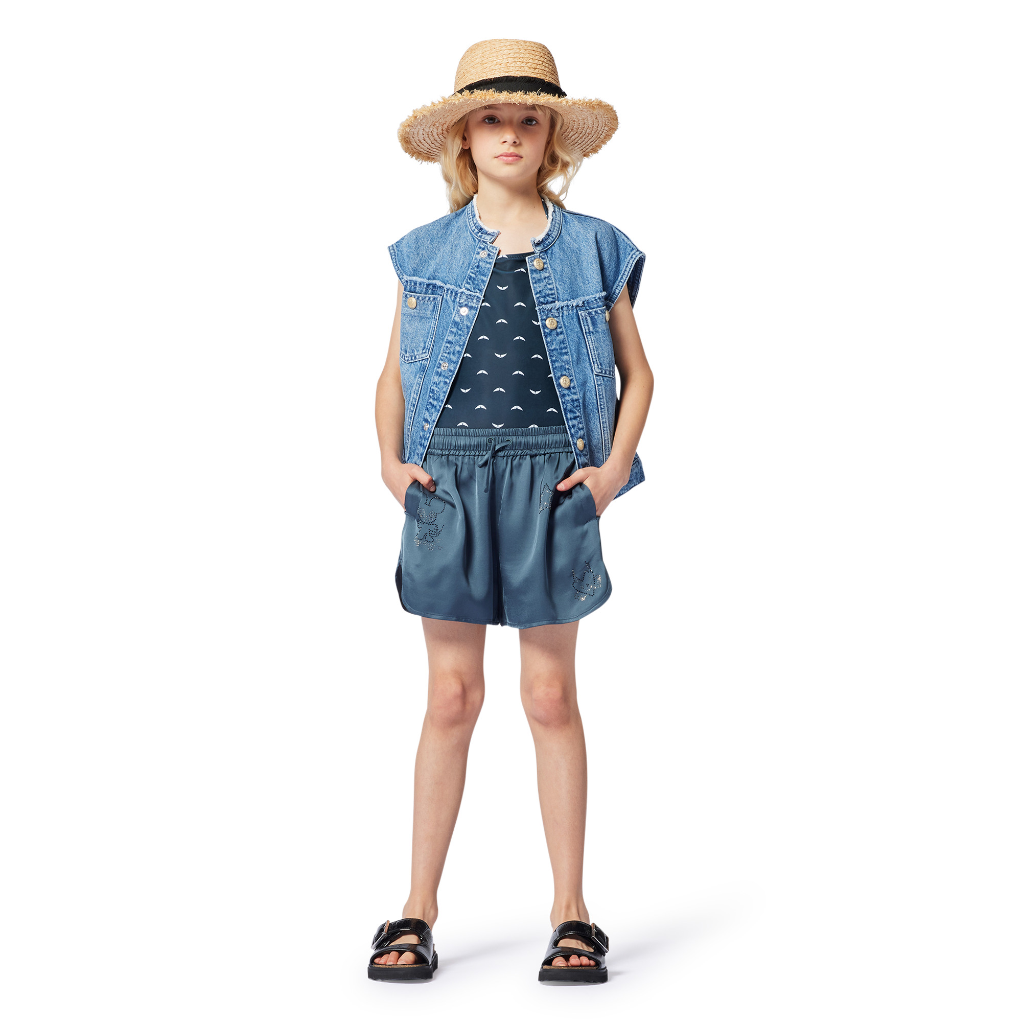 Sombrero con borde de flecos ZADIG & VOLTAIRE para NIÑA