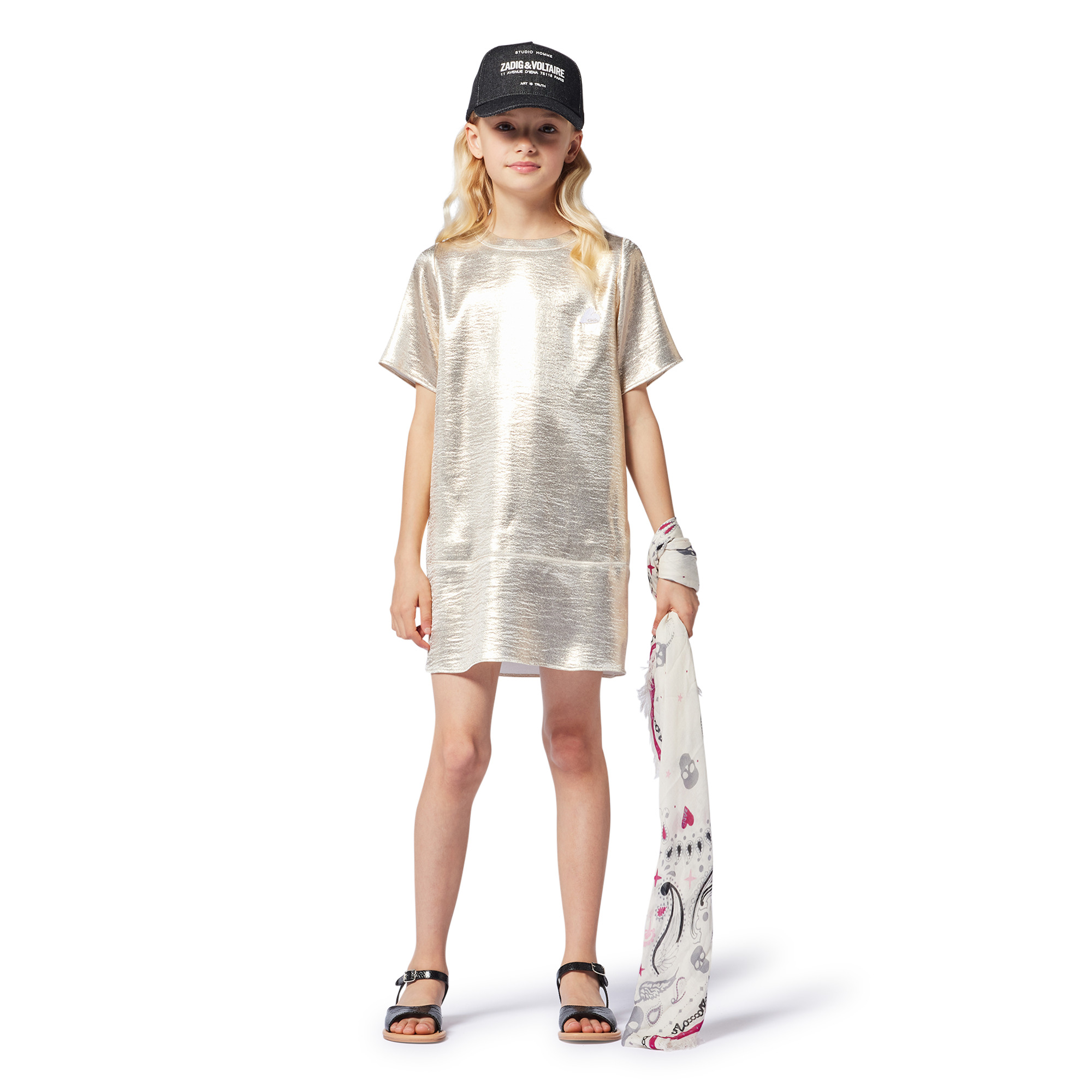 Metallic-look dress ZADIG & VOLTAIRE for GIRL