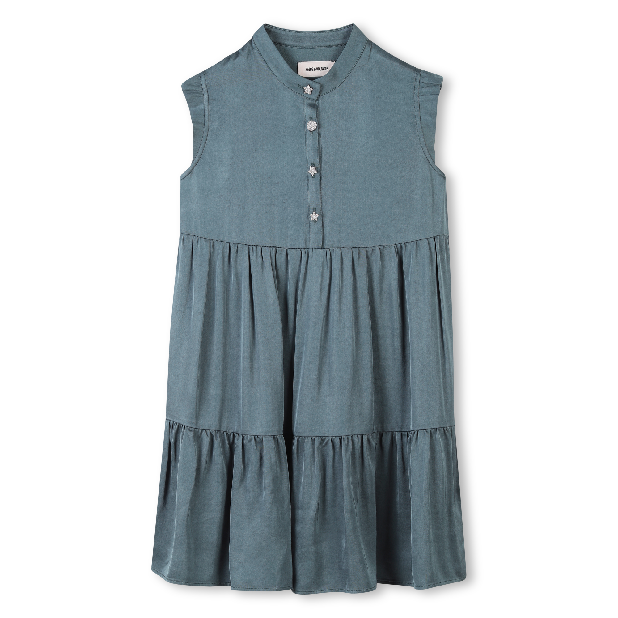 Buttoned satin dress ZADIG & VOLTAIRE for GIRL