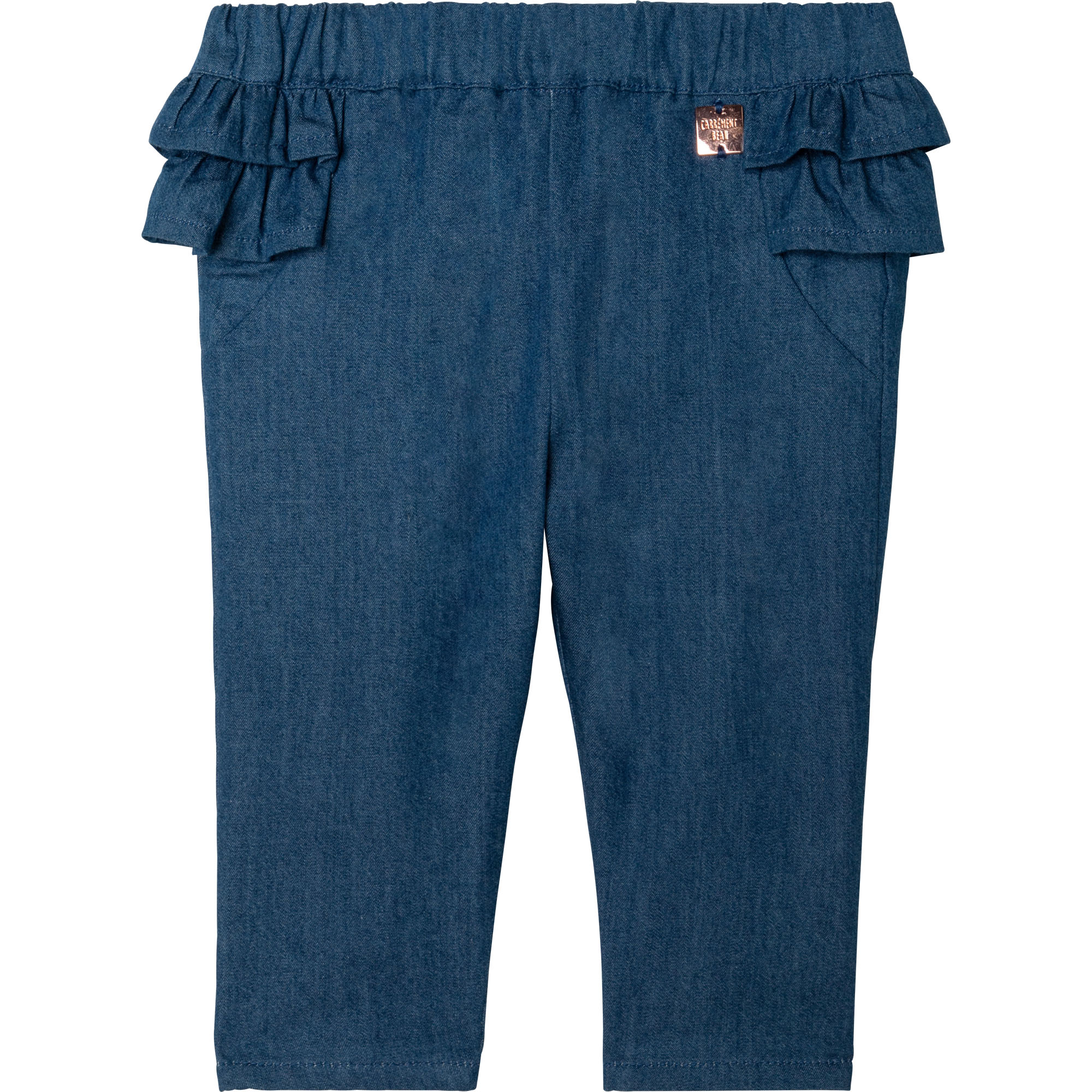 Straight-cut ruffled jeans CARREMENT BEAU for GIRL