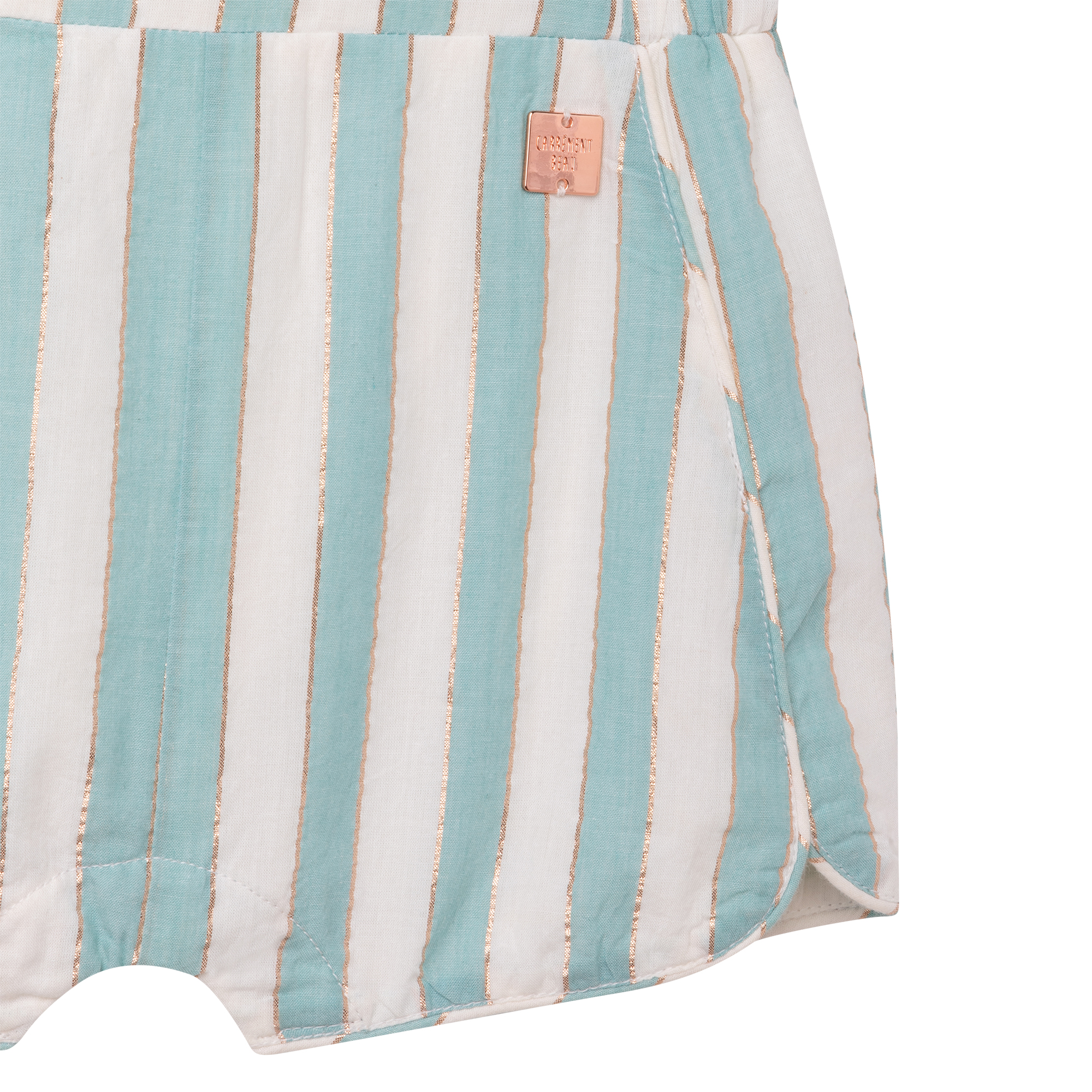 Striped short cotton romper CARREMENT BEAU for GIRL