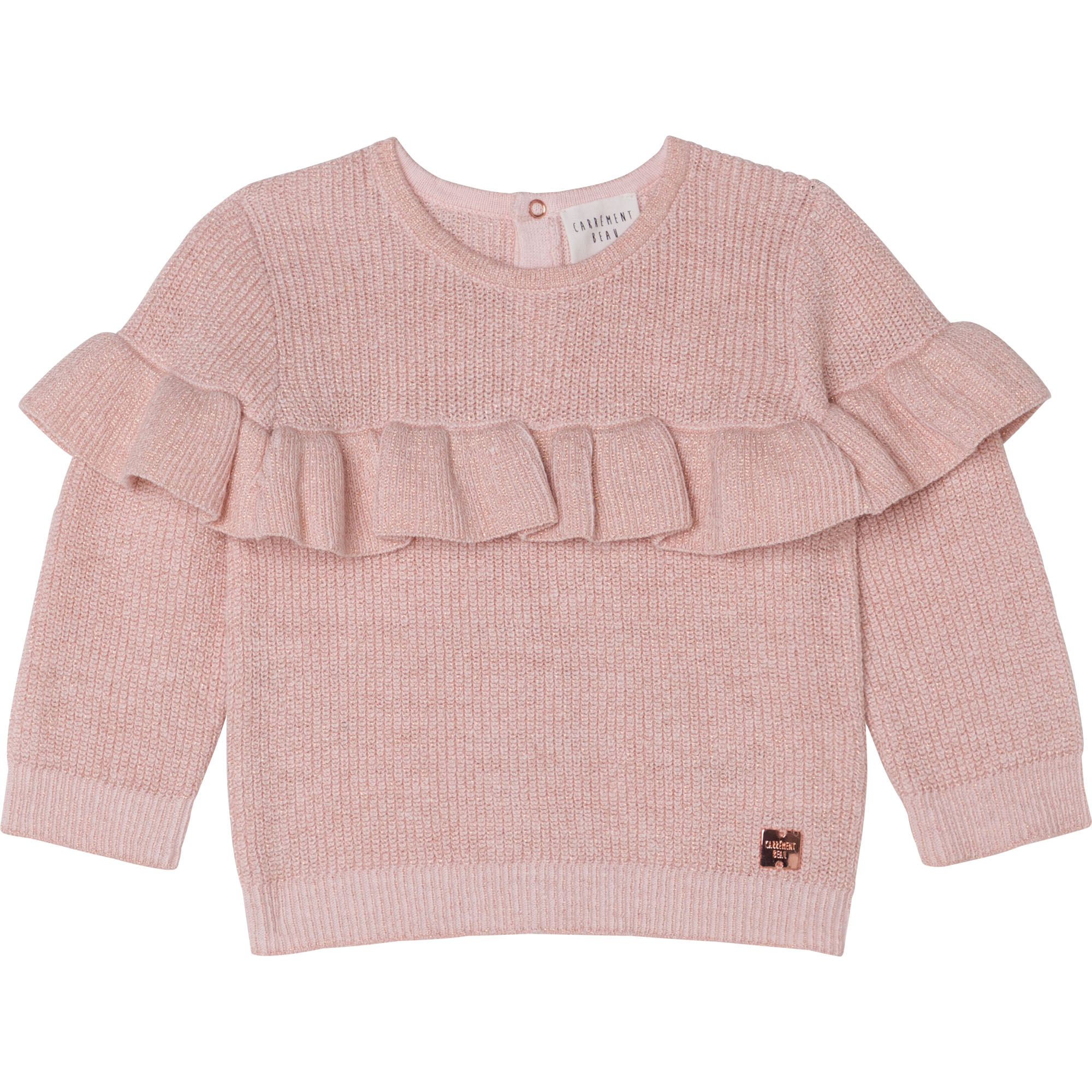 Cotton and wool ruffle sweater CARREMENT BEAU for GIRL