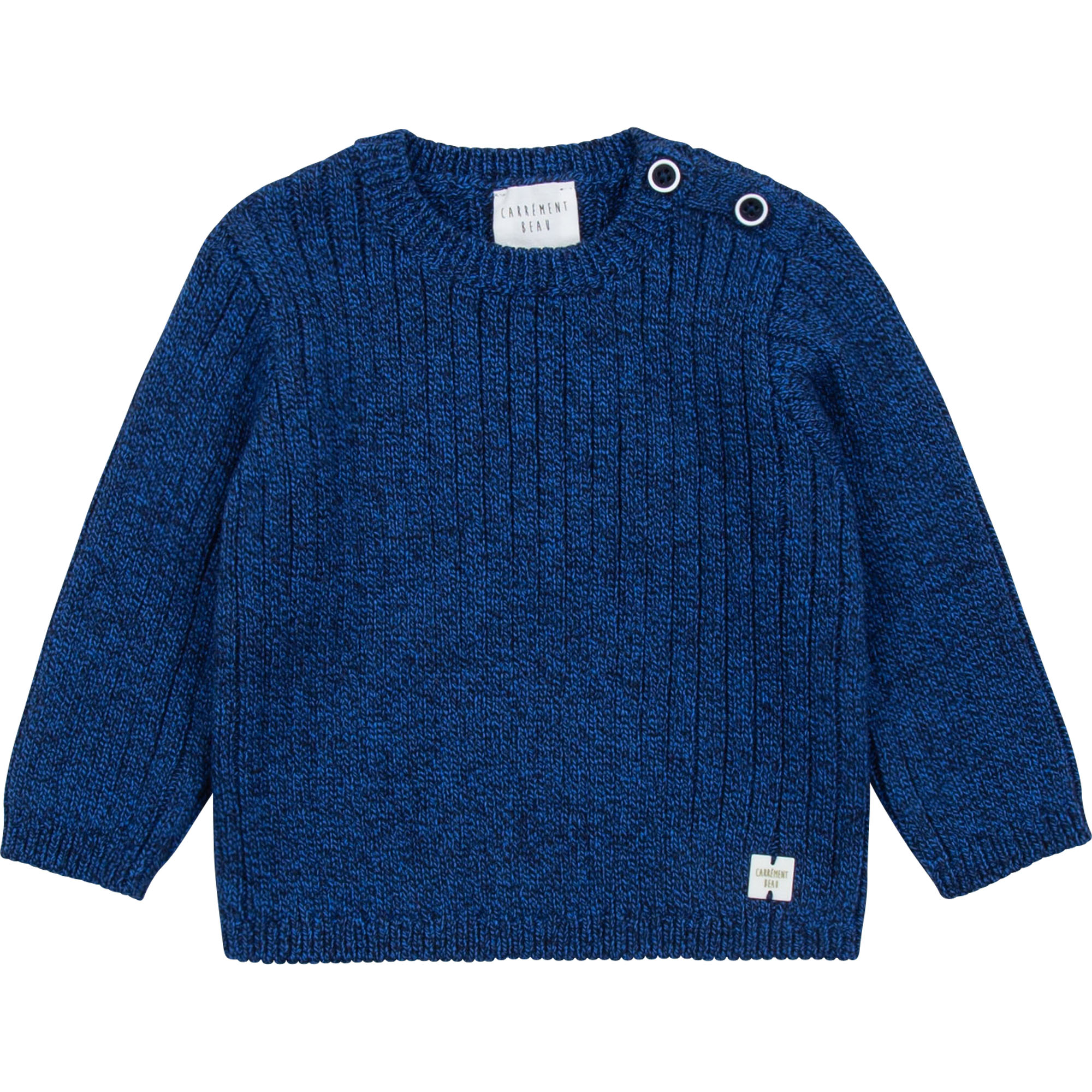 Pull tricoté coton et laine CARREMENT BEAU pour GARCON