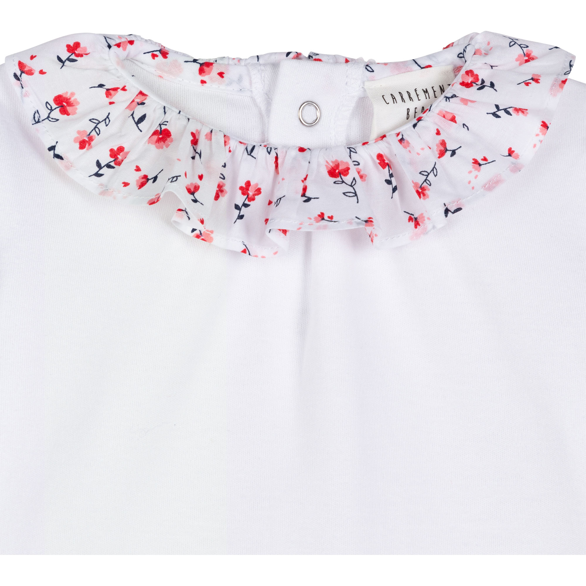 Ruffled-collar cotton T-shirt CARREMENT BEAU for GIRL