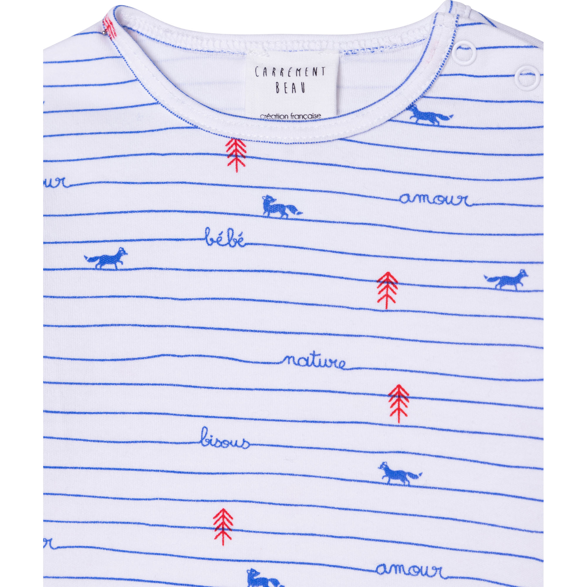 Striped cotton interlock T-shirt CARREMENT BEAU for BOY