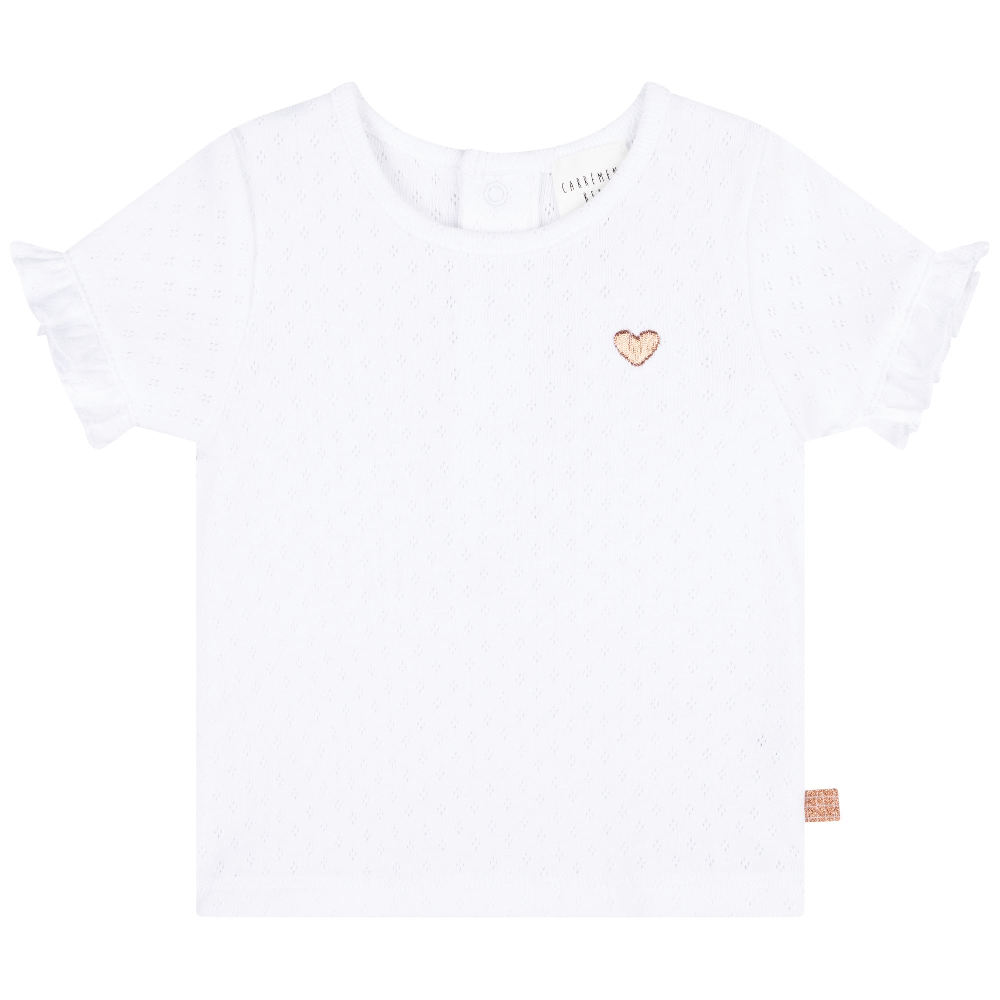 Openwork-knit cotton T-shirt CARREMENT BEAU for GIRL