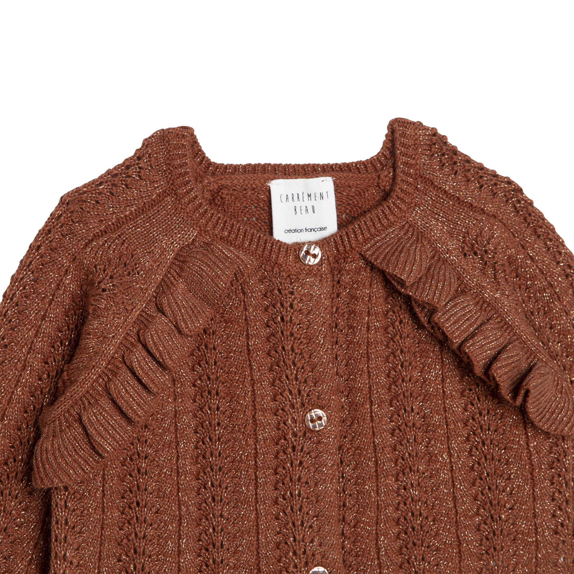 Cardigan in maglia cotone lana CARREMENT BEAU Per BAMBINA