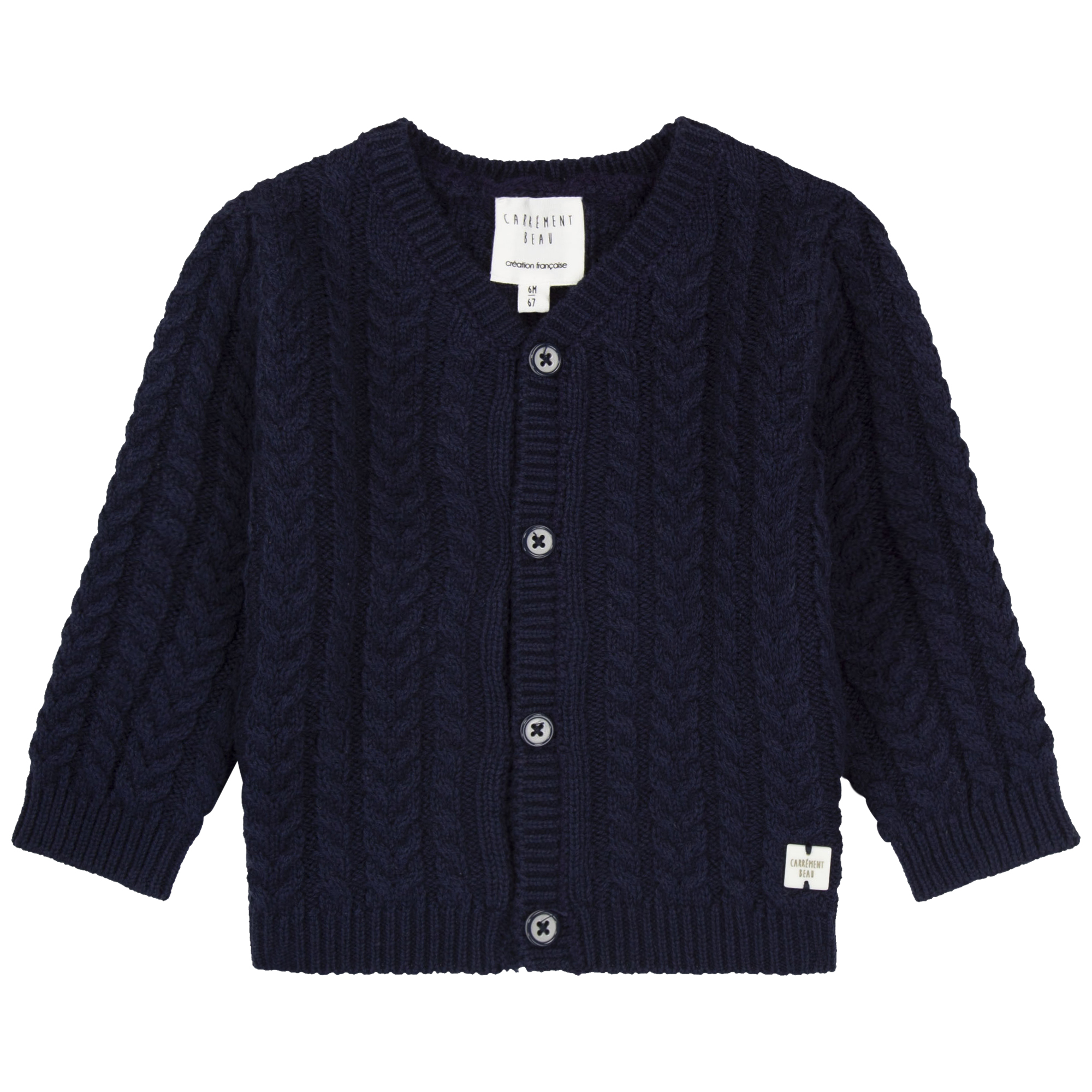 Cotton and wool knit cardigan CARREMENT BEAU for BOY