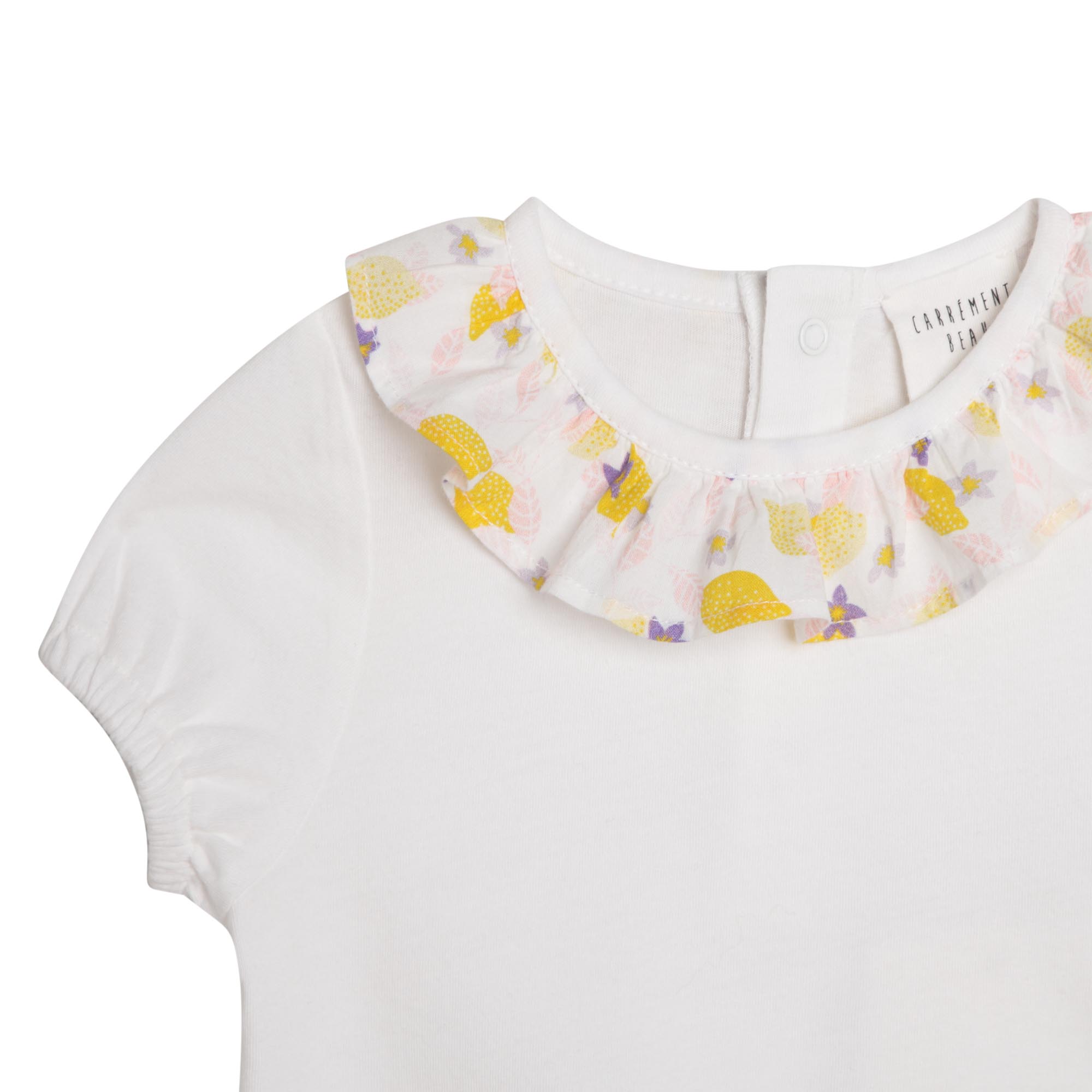 Cotton T-shirt with frill CARREMENT BEAU for GIRL