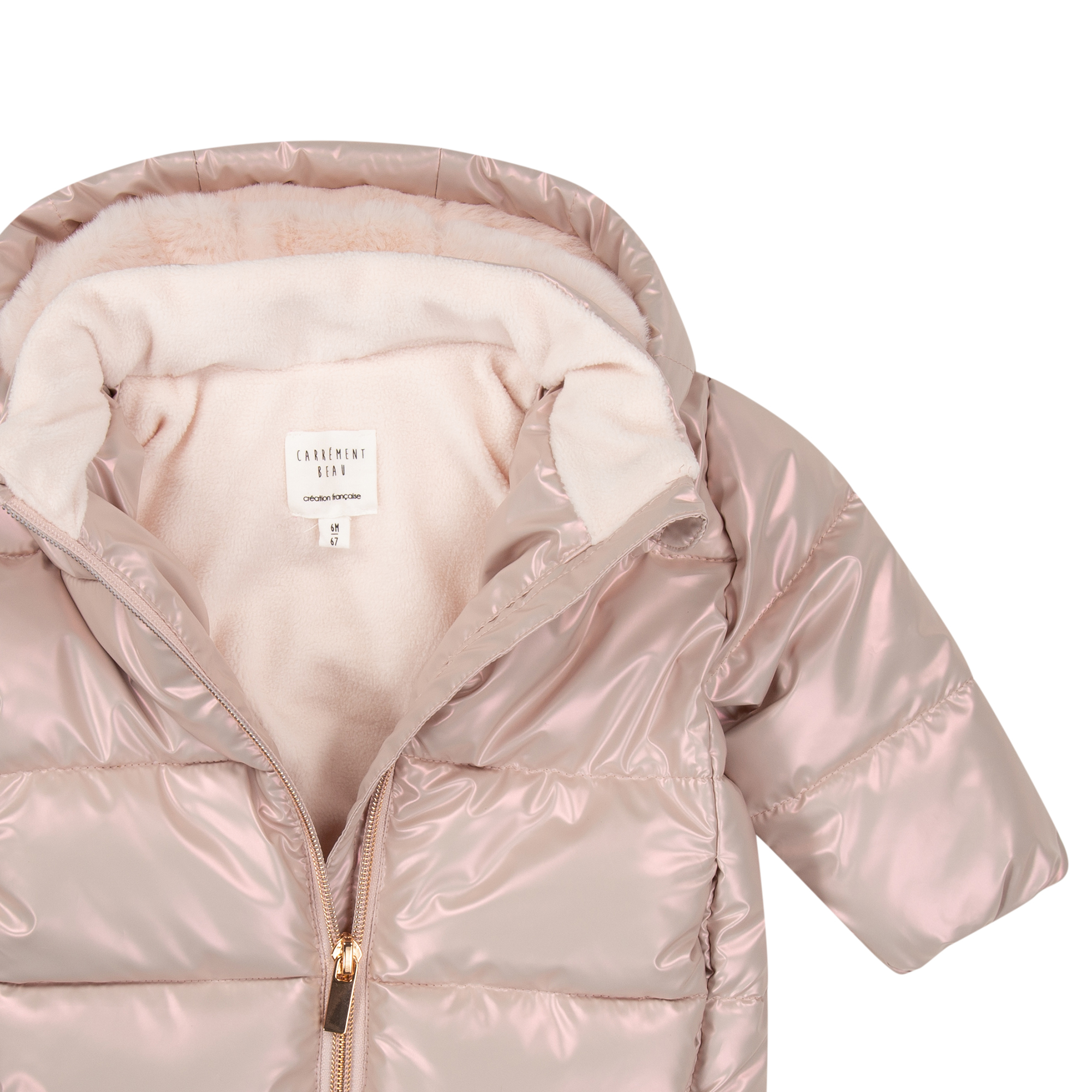 Hooded water-repellent puffer CARREMENT BEAU for GIRL