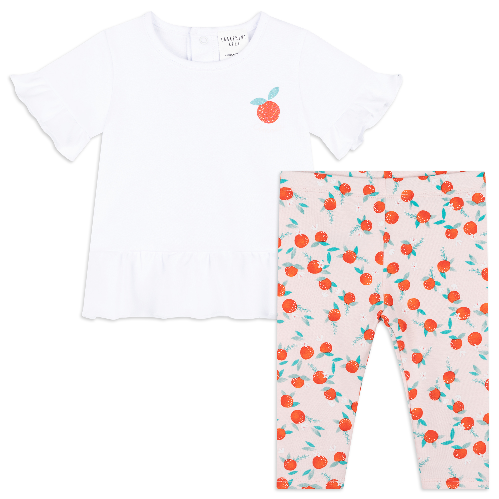 Cotton T-shirt and legging set CARREMENT BEAU for GIRL