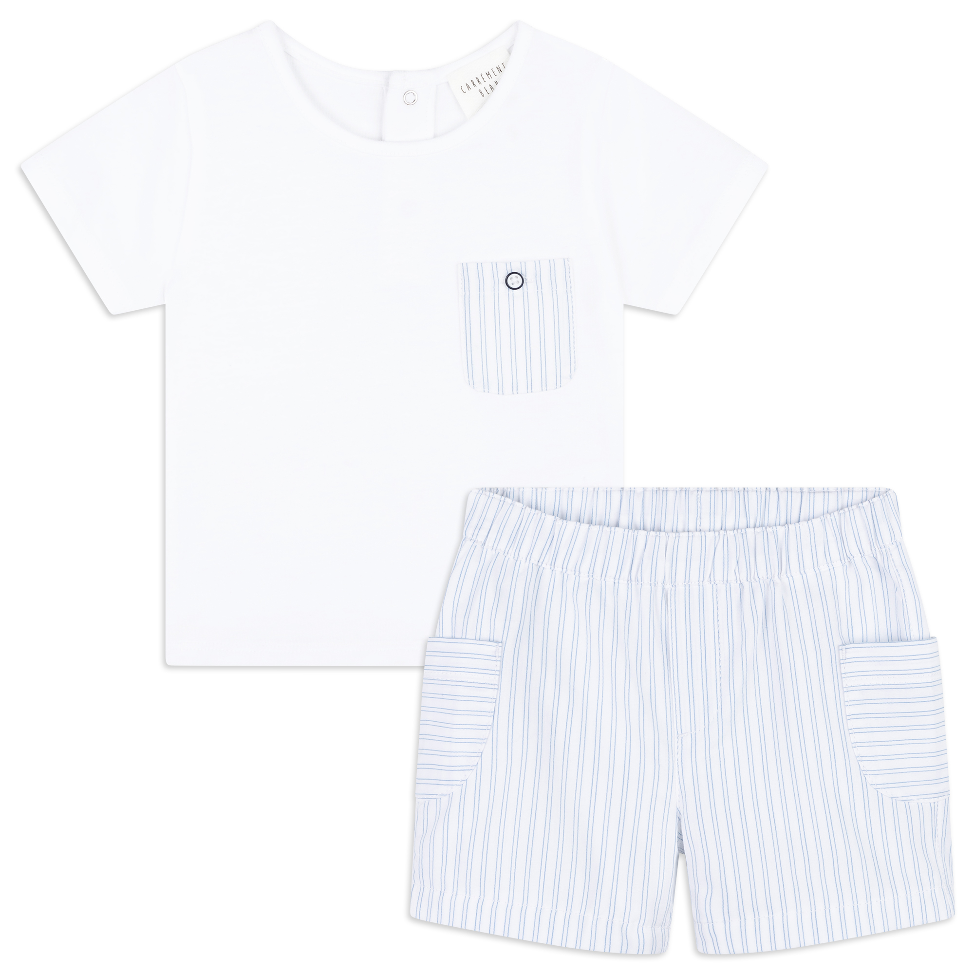 Cotton bi-material set CARREMENT BEAU for BOY