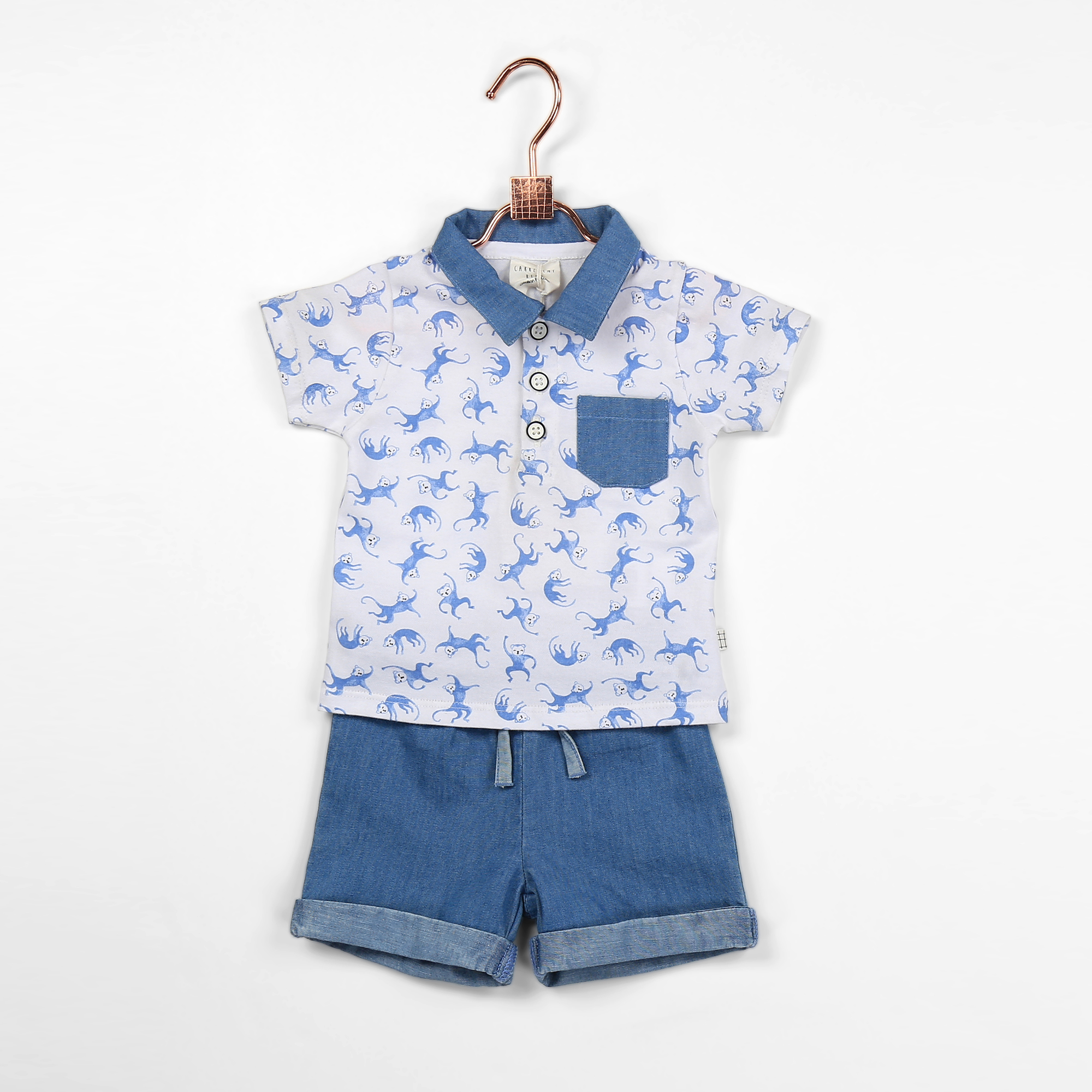 Cotton polo and shorts set CARREMENT BEAU for BOY