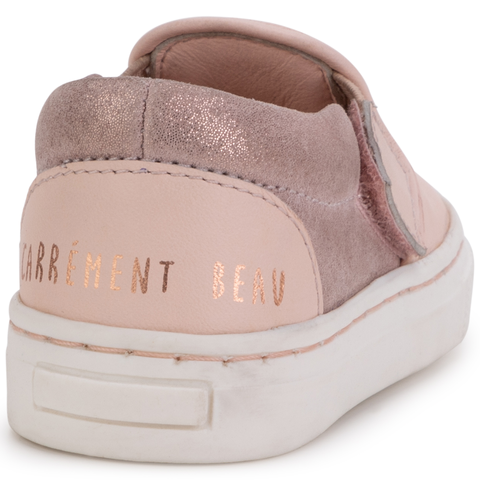 Leather Velcro Slip-On Sneakers CARREMENT BEAU for GIRL