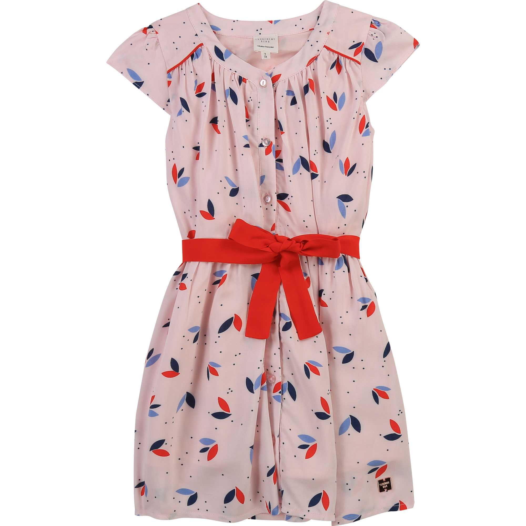 Buttoned floral dress CARREMENT BEAU for GIRL