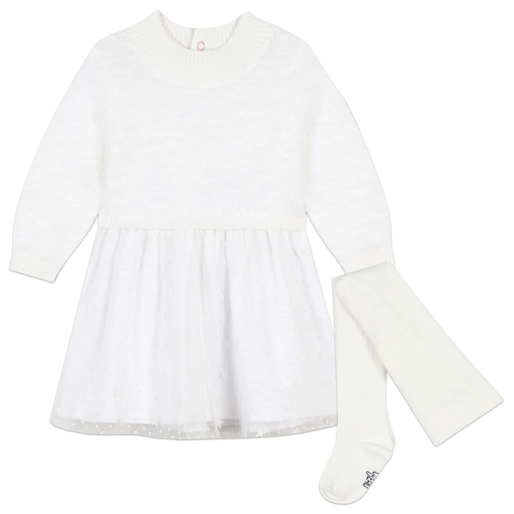 Vestito bi-materiale a maglia CARREMENT BEAU Per BAMBINA