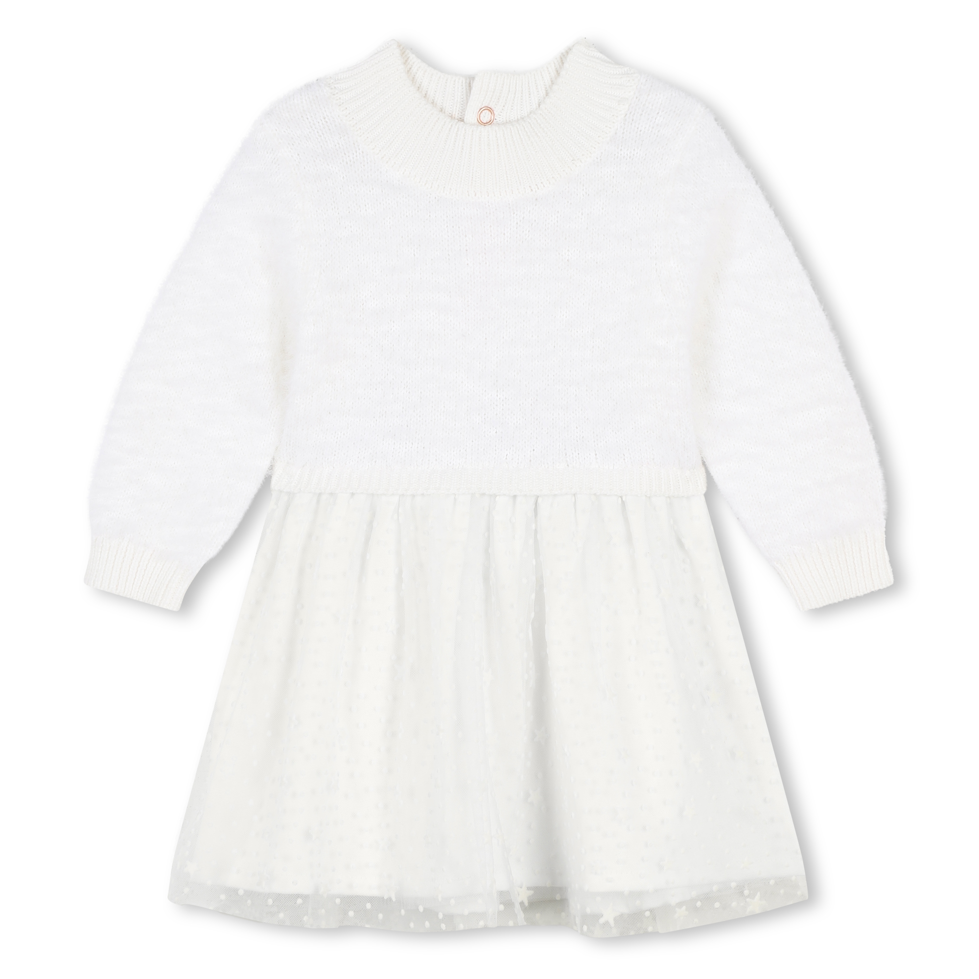 Vestito bi-materiale a maglia CARREMENT BEAU Per BAMBINA