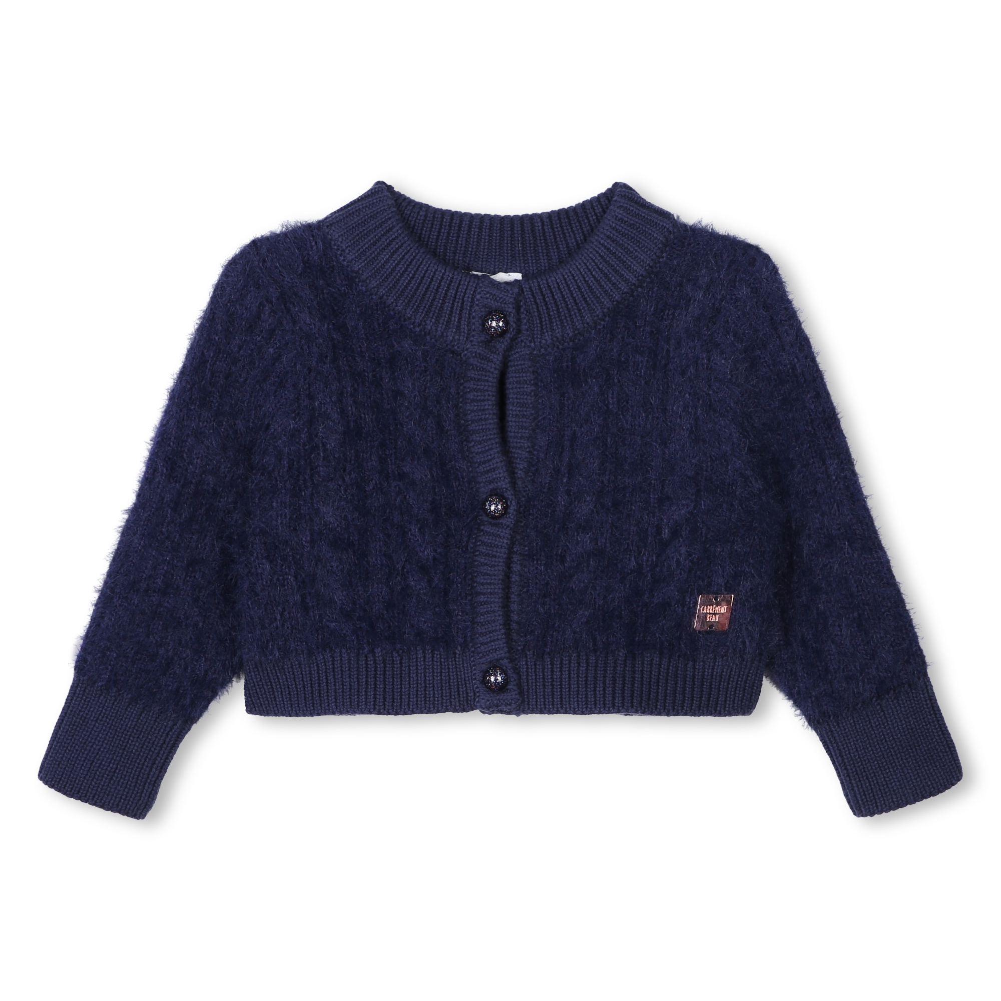 Decorative knitted cardigan CARREMENT BEAU for GIRL