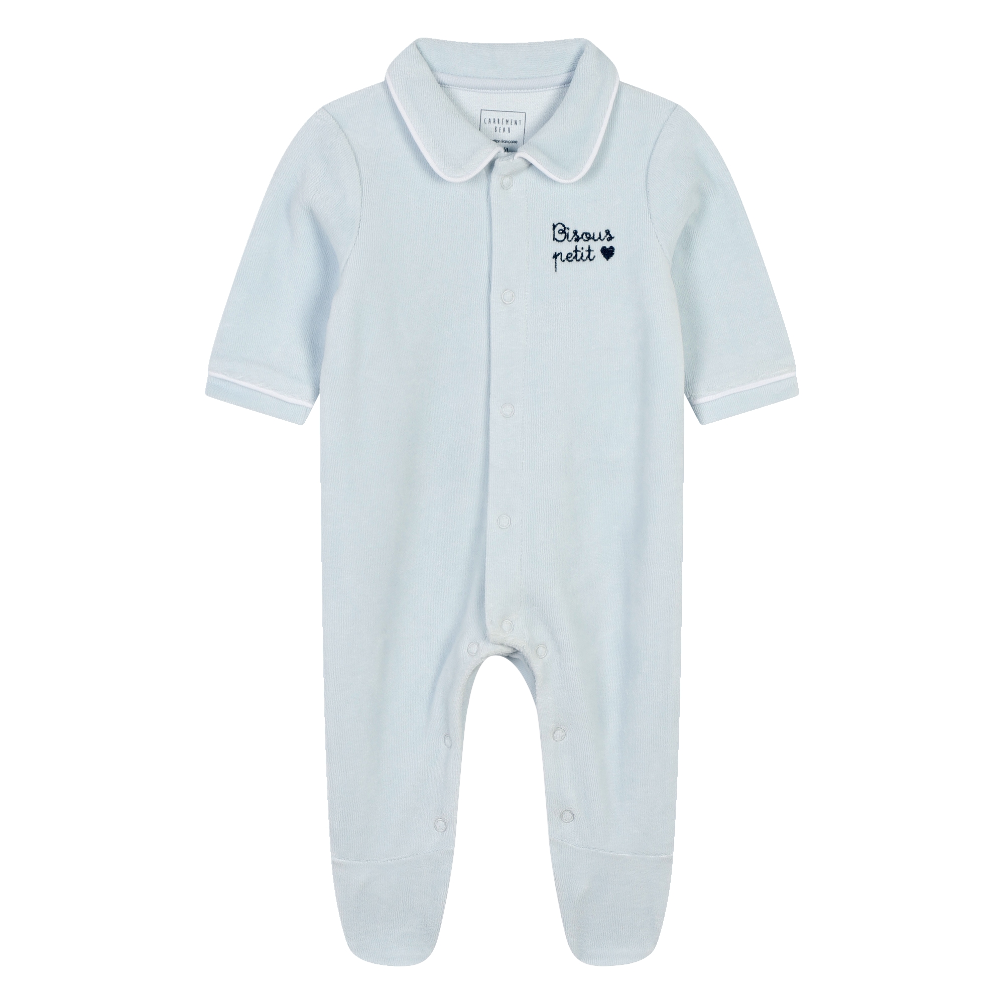 Pyjama velours brodé col polo CARREMENT BEAU pour GARCON