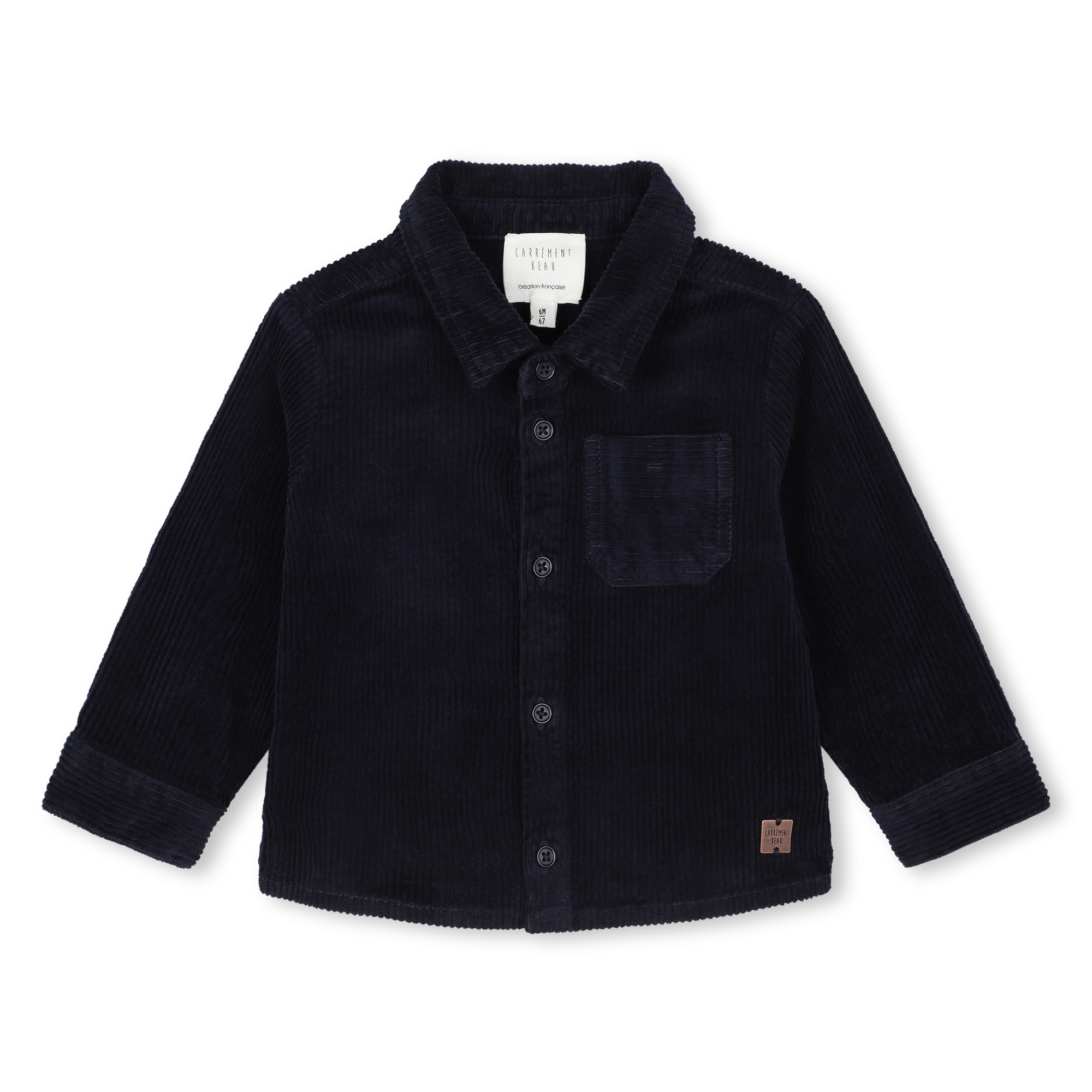 Plain corduroy shirt CARREMENT BEAU for BOY