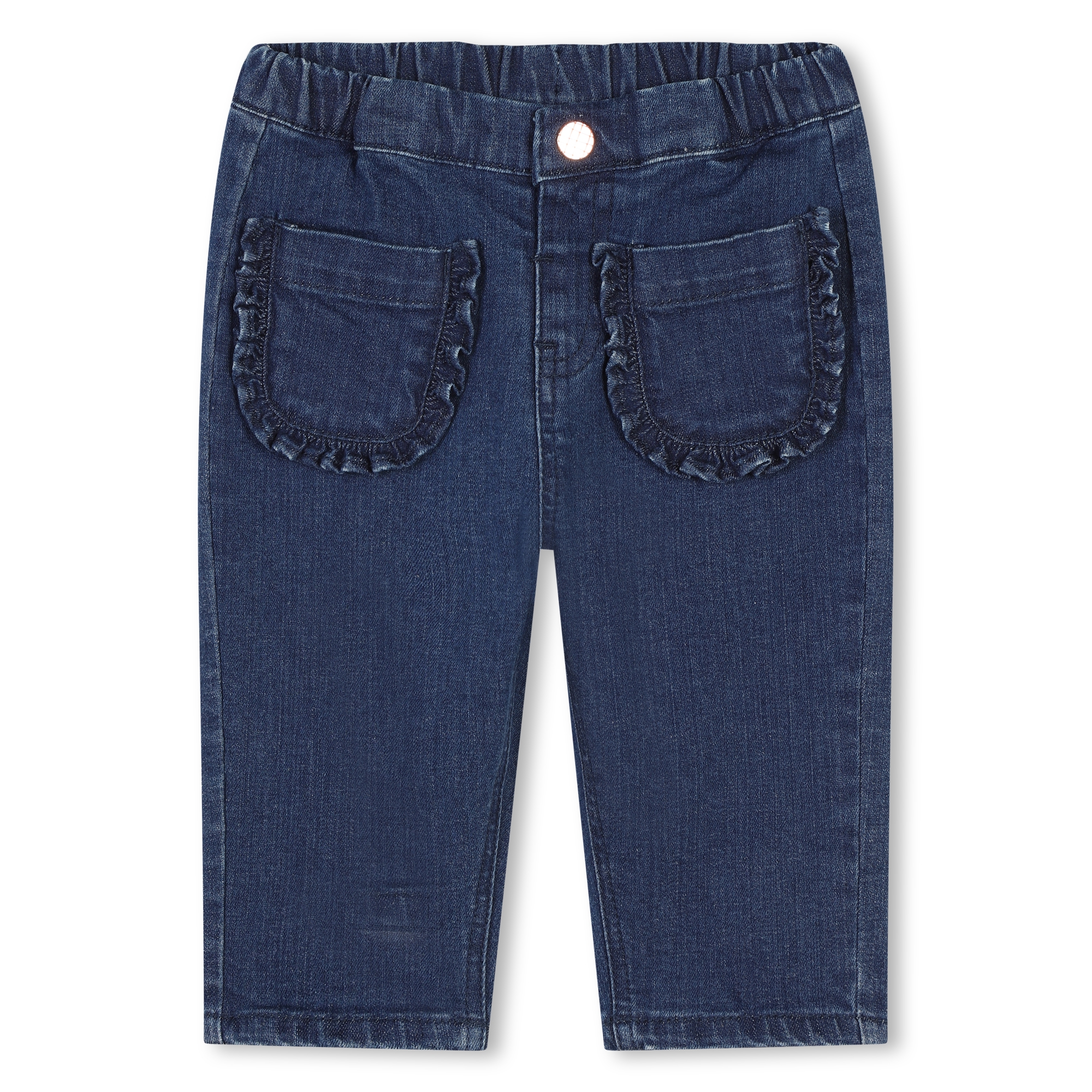 Jeans with frilled pockets CARREMENT BEAU for GIRL