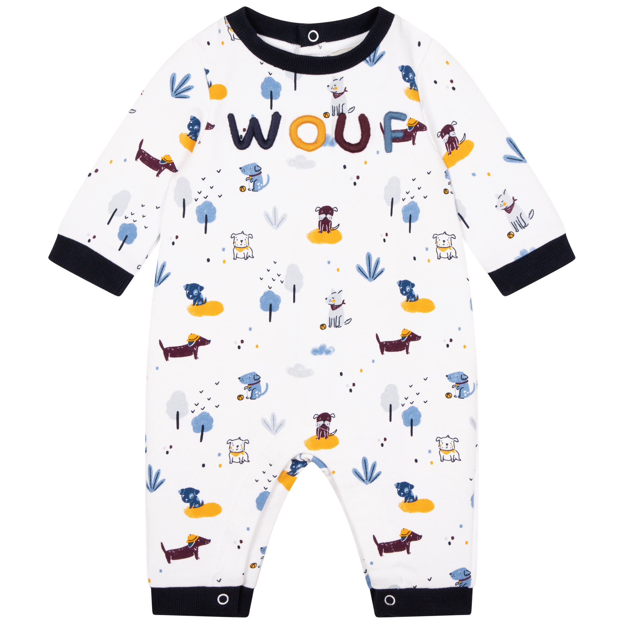 Embroidered fleece playsuit CARREMENT BEAU for BOY