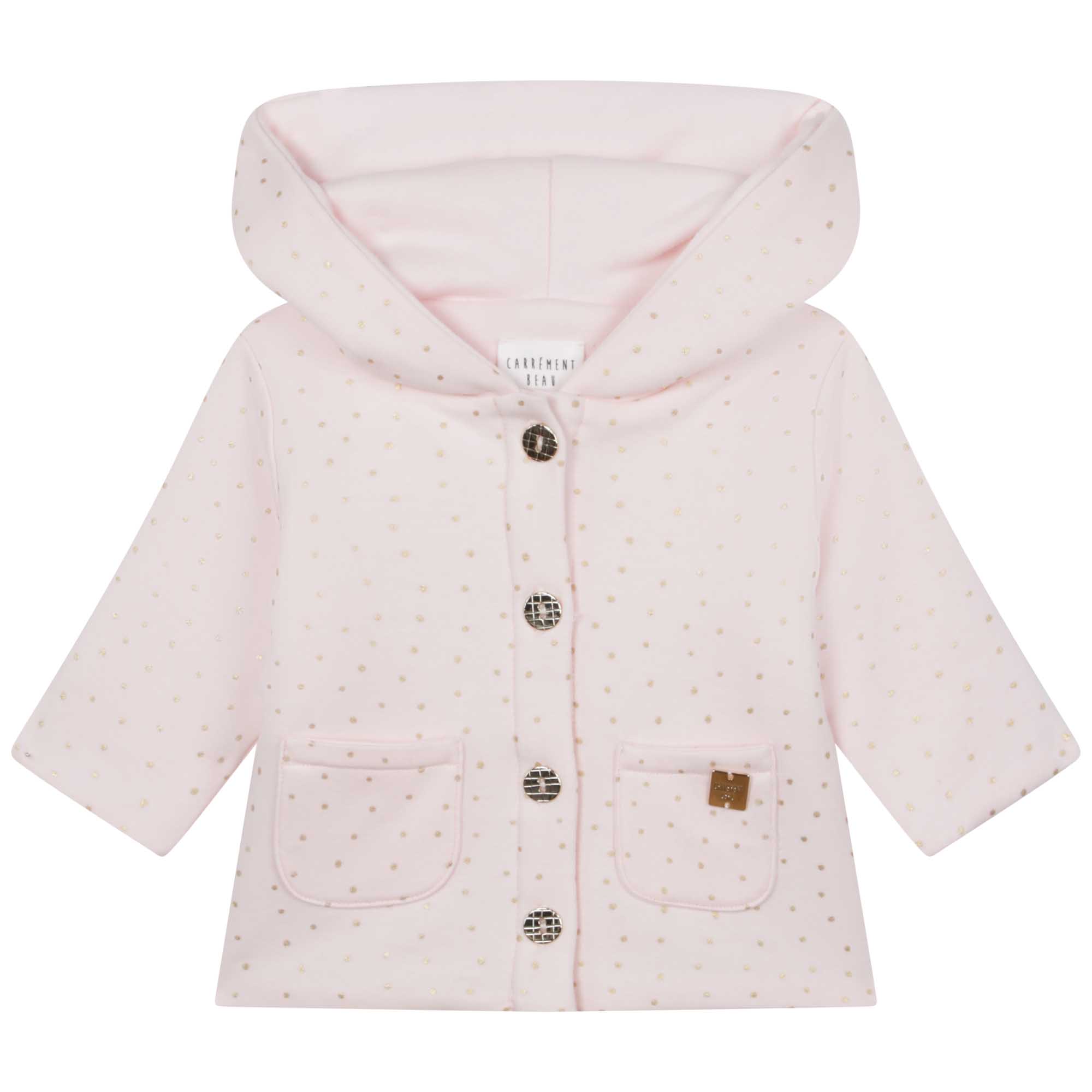 Iets Anoniem Snor CARREMENT BEAU Gevoerd vestje met capuchon baby roze - | Kids around