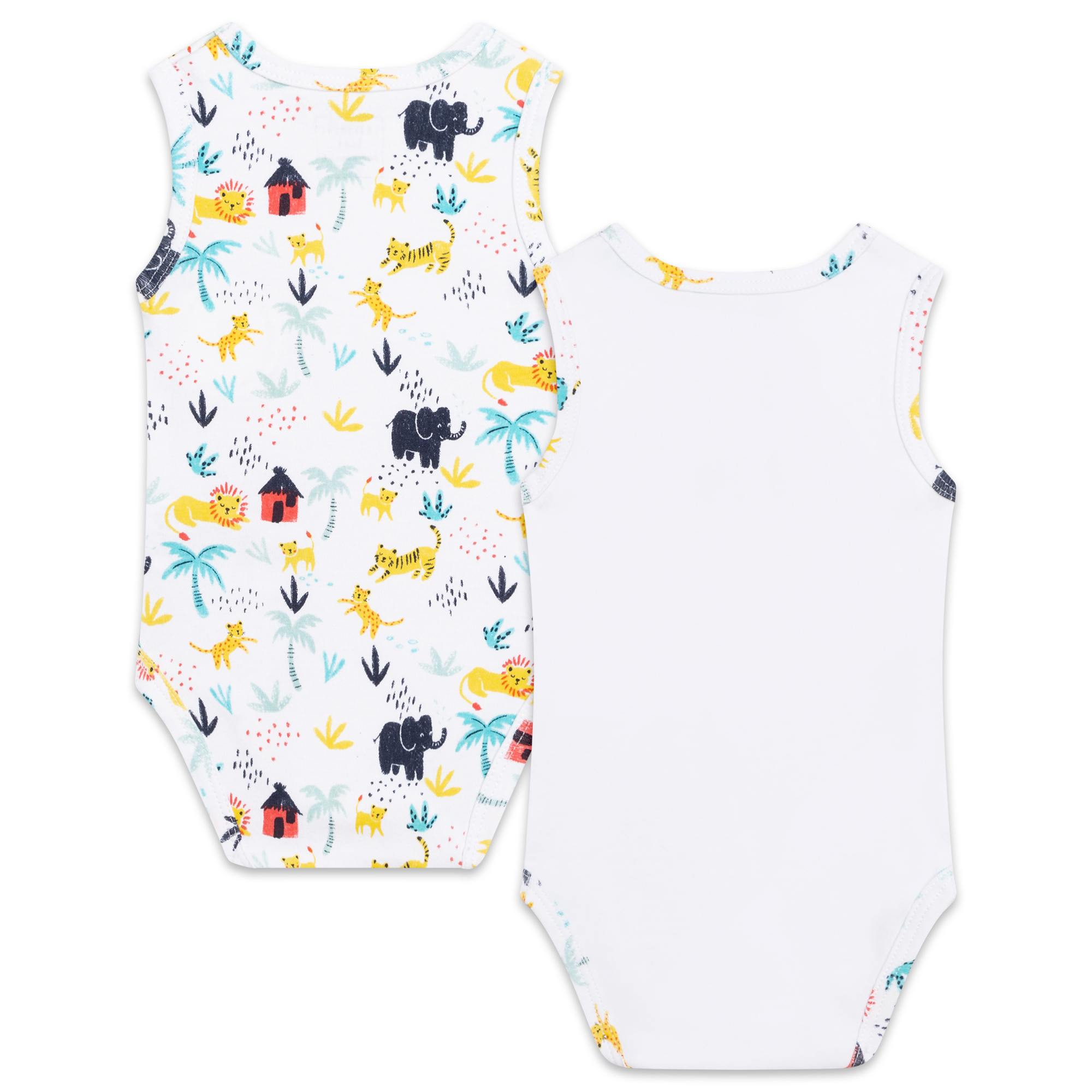 Set of two sleeveless onesies CARREMENT BEAU for BOY