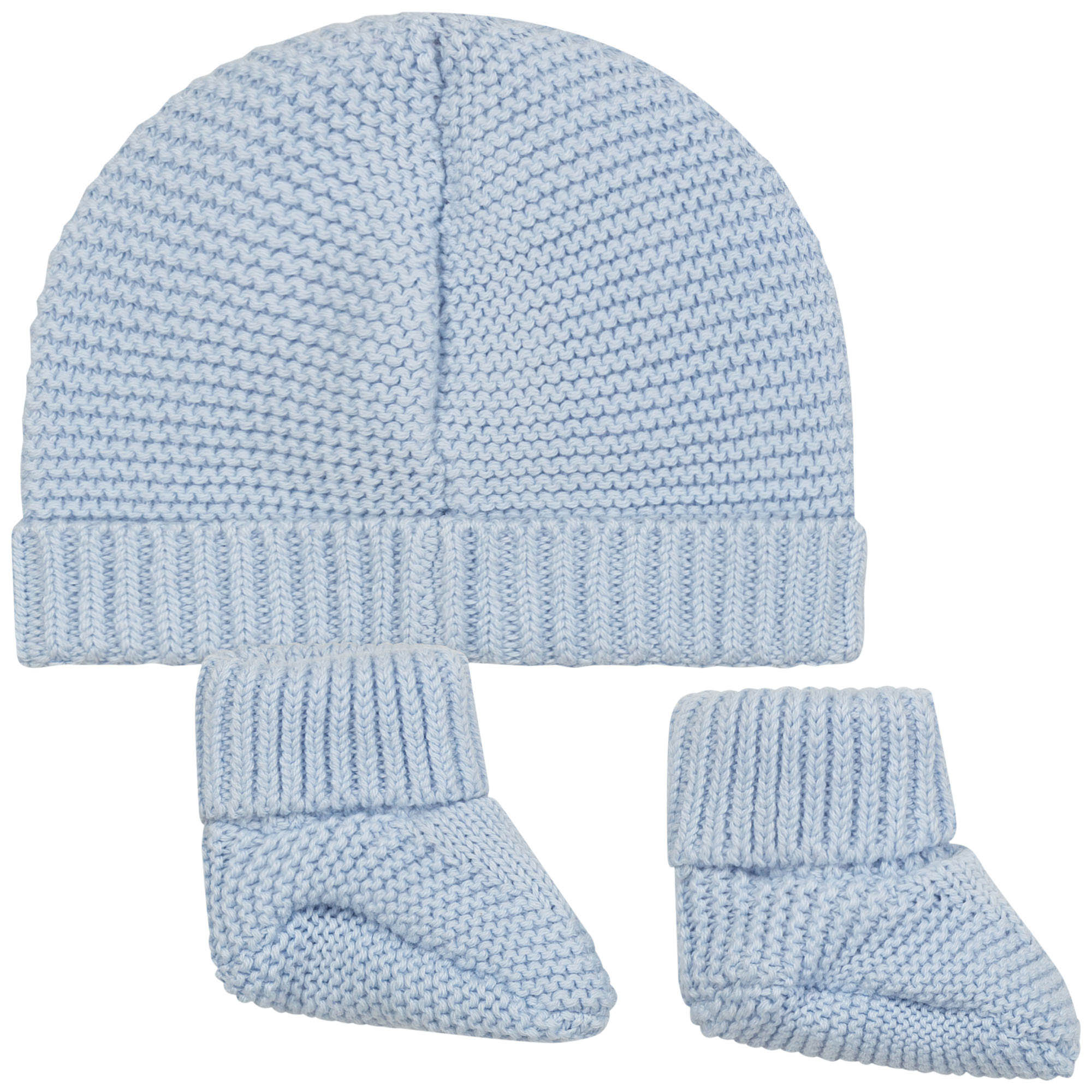 Tricot hat and booties set CARREMENT BEAU for BOY