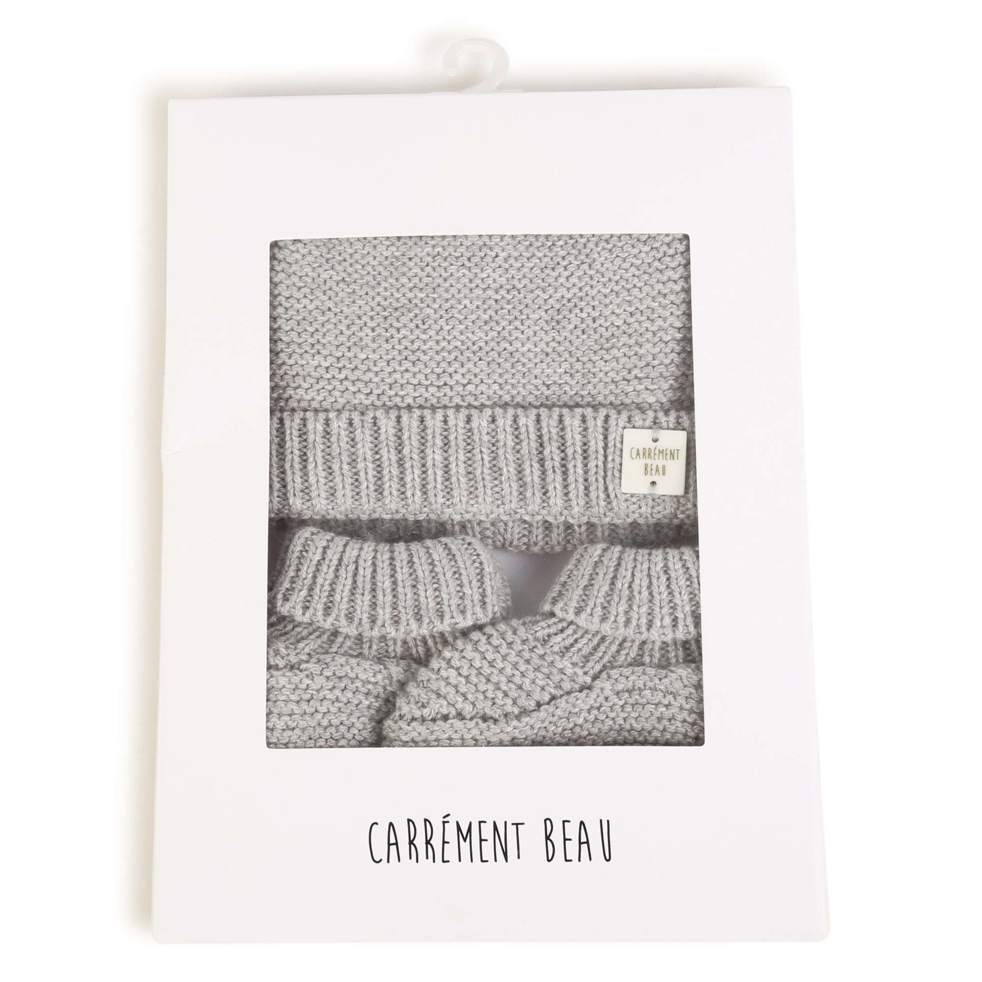 Bonnet et chaussons en tricot CARREMENT BEAU pour GARCON
