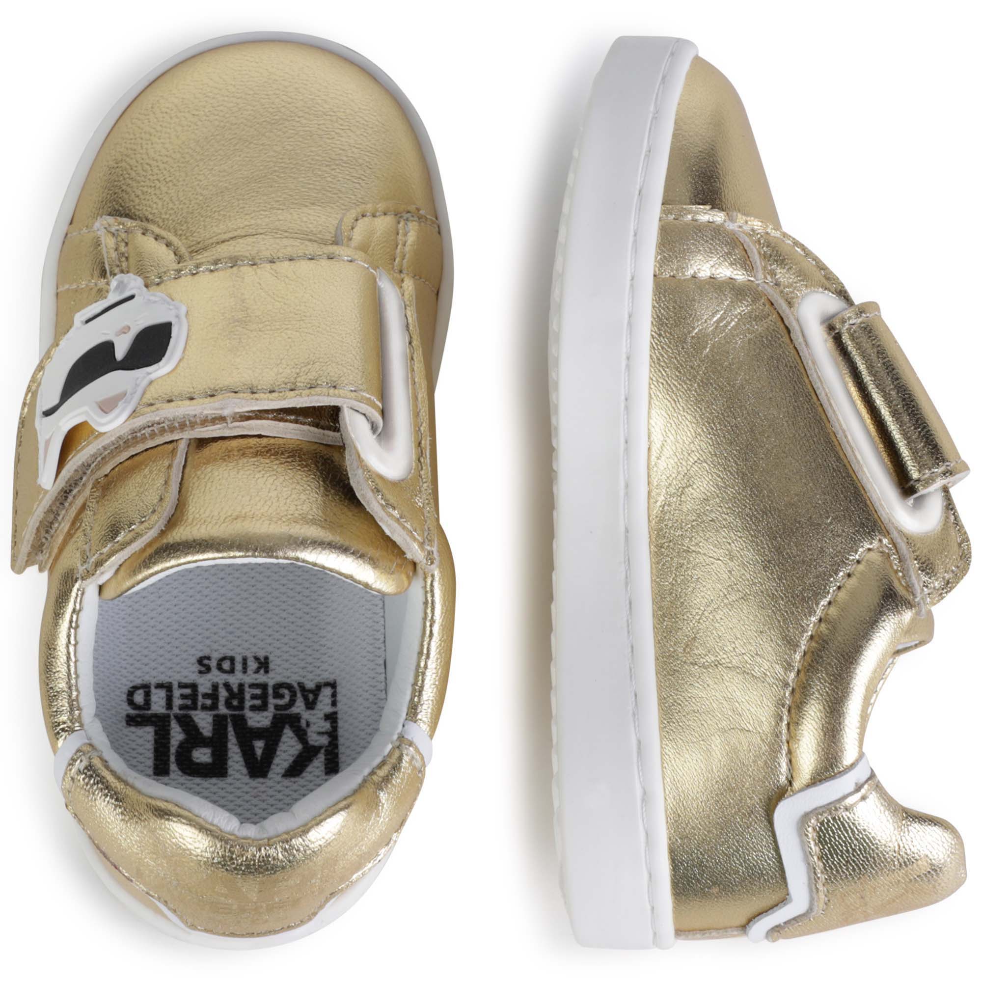 Leather trainers KARL LAGERFELD KIDS for GIRL