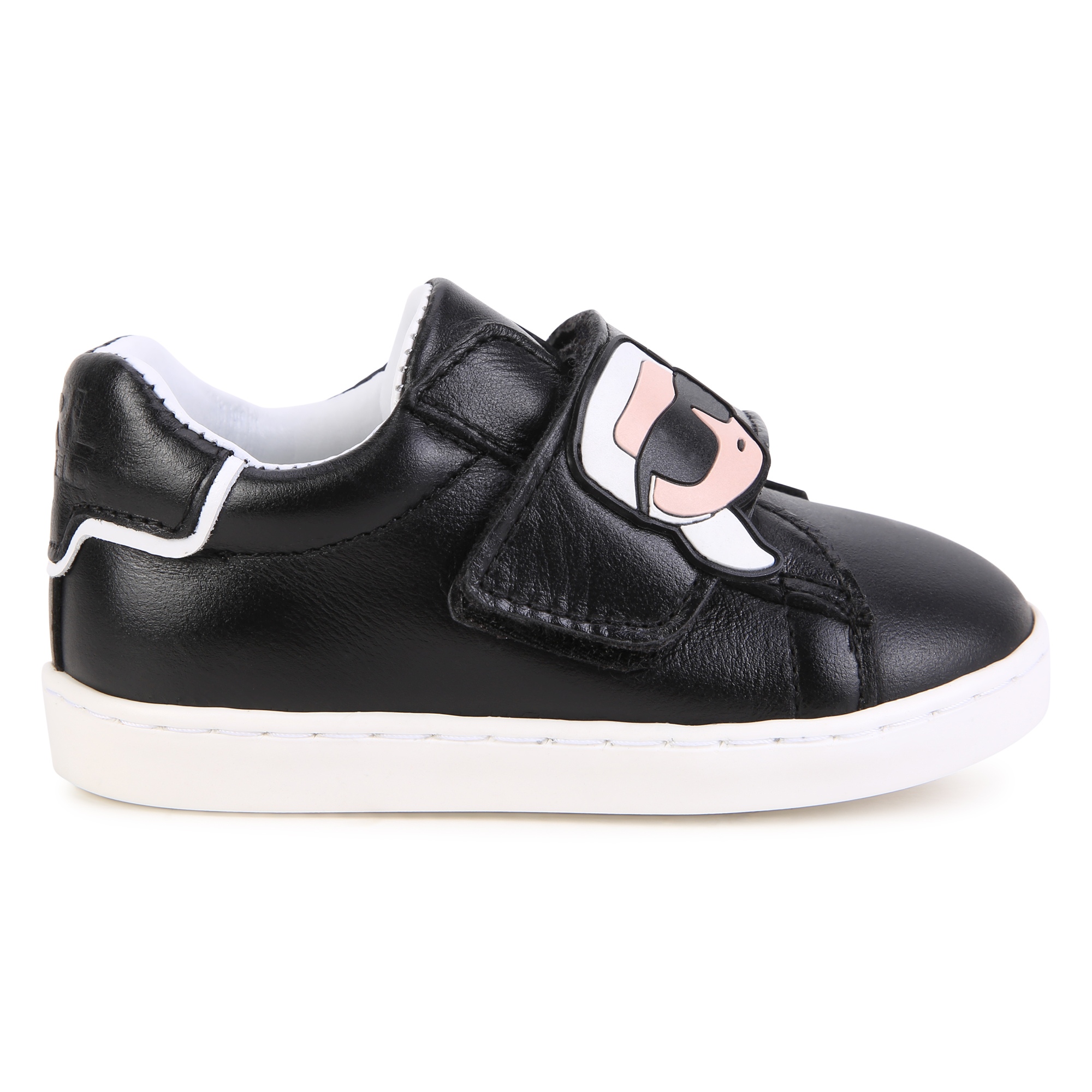 Leather hook-and-loop trainers KARL LAGERFELD KIDS for BOY