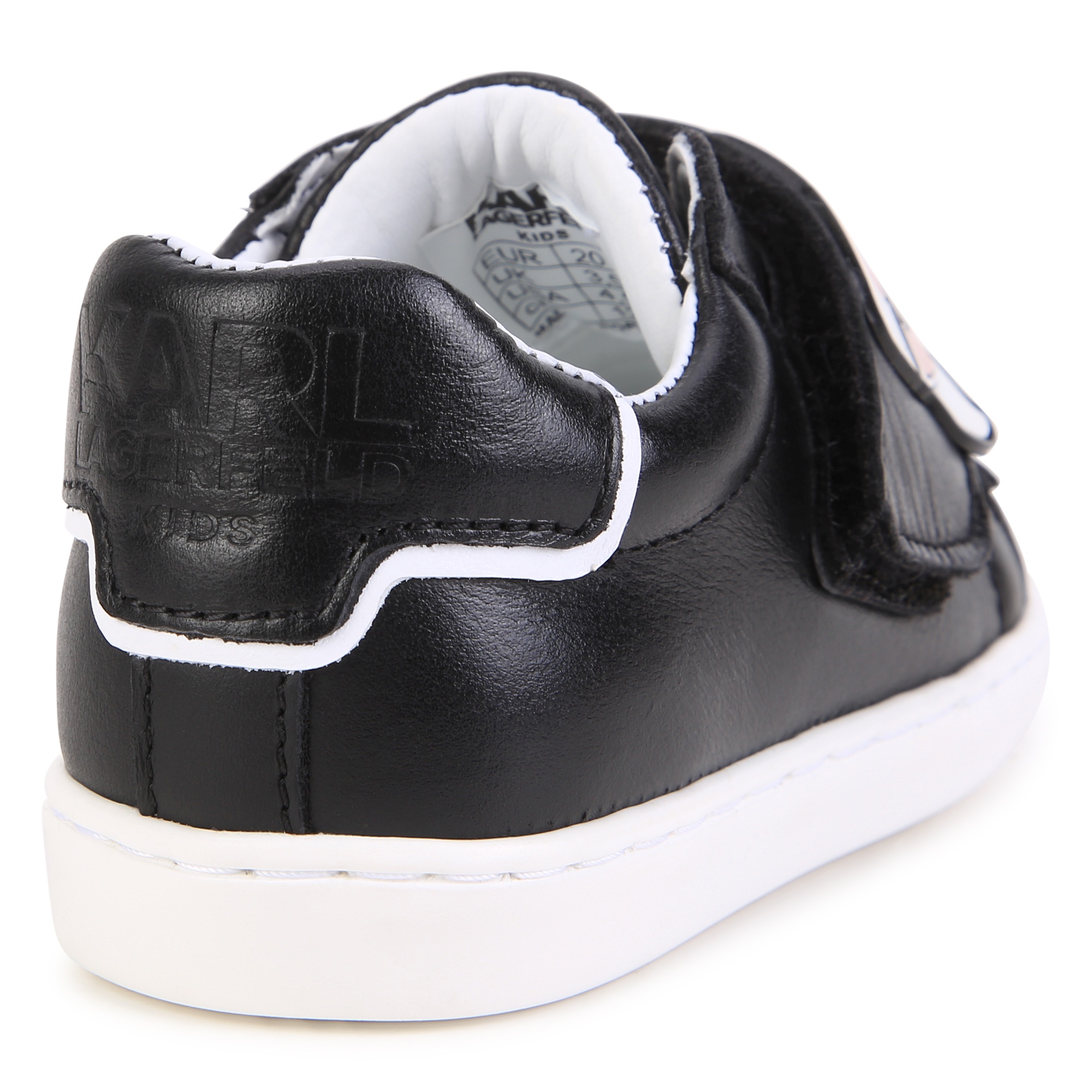 Leather hook-and-loop trainers KARL LAGERFELD KIDS for BOY