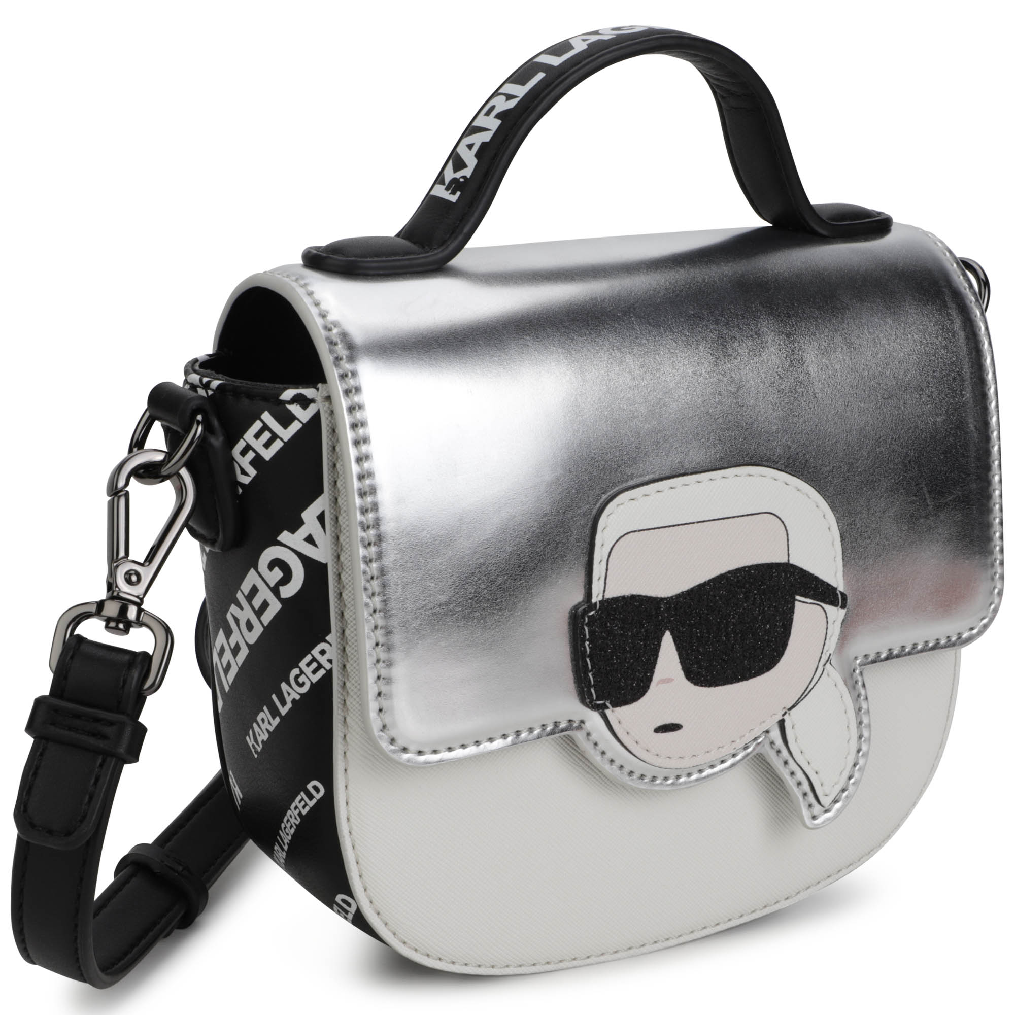 Bag with appliqué and strap KARL LAGERFELD KIDS for GIRL