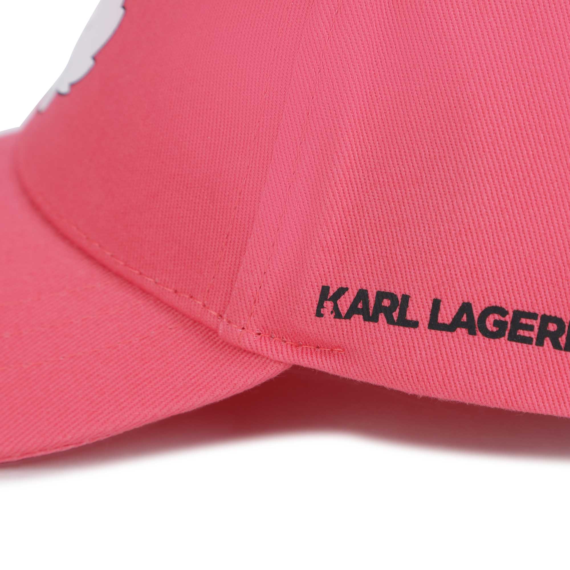 Gorra de algodón de Choupette KARL LARGERFELD KIDS para NIÑA