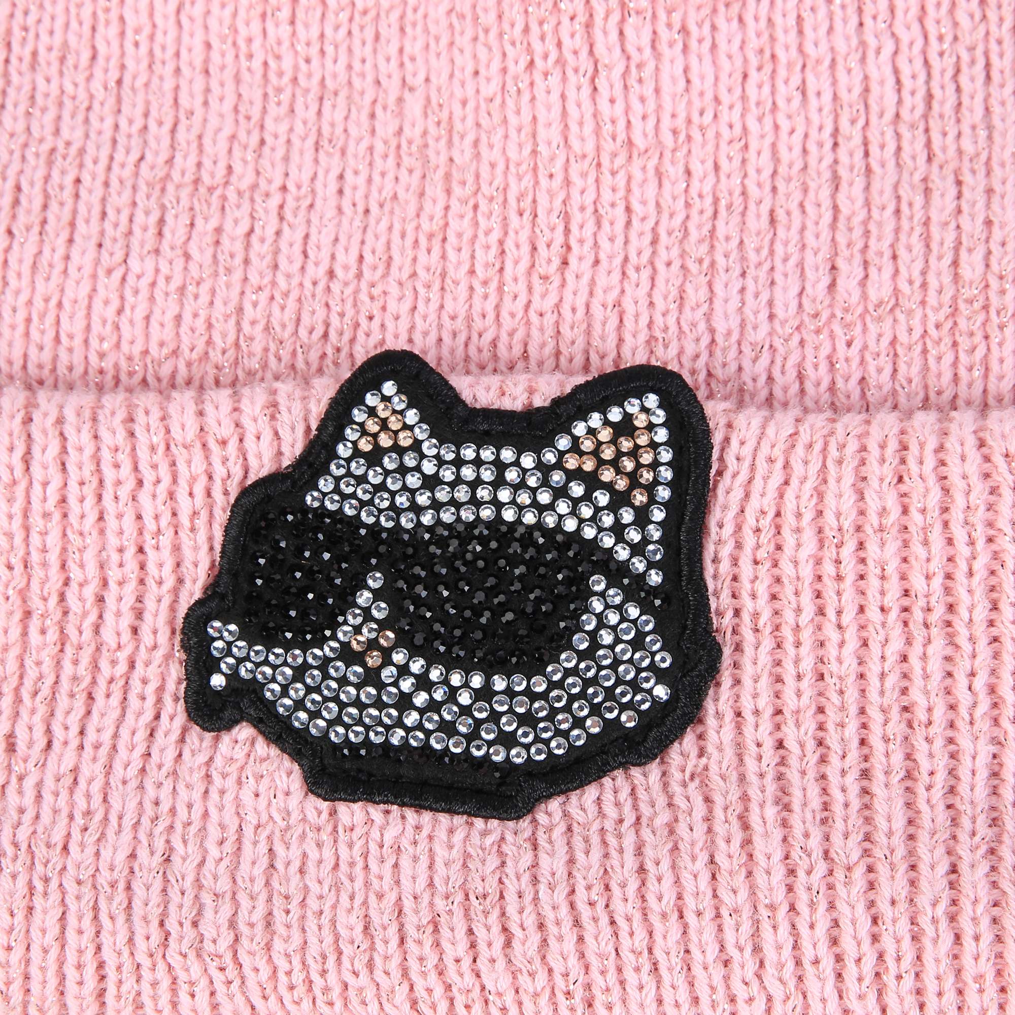 Hat with rhinestone patch KARL LAGERFELD KIDS for GIRL