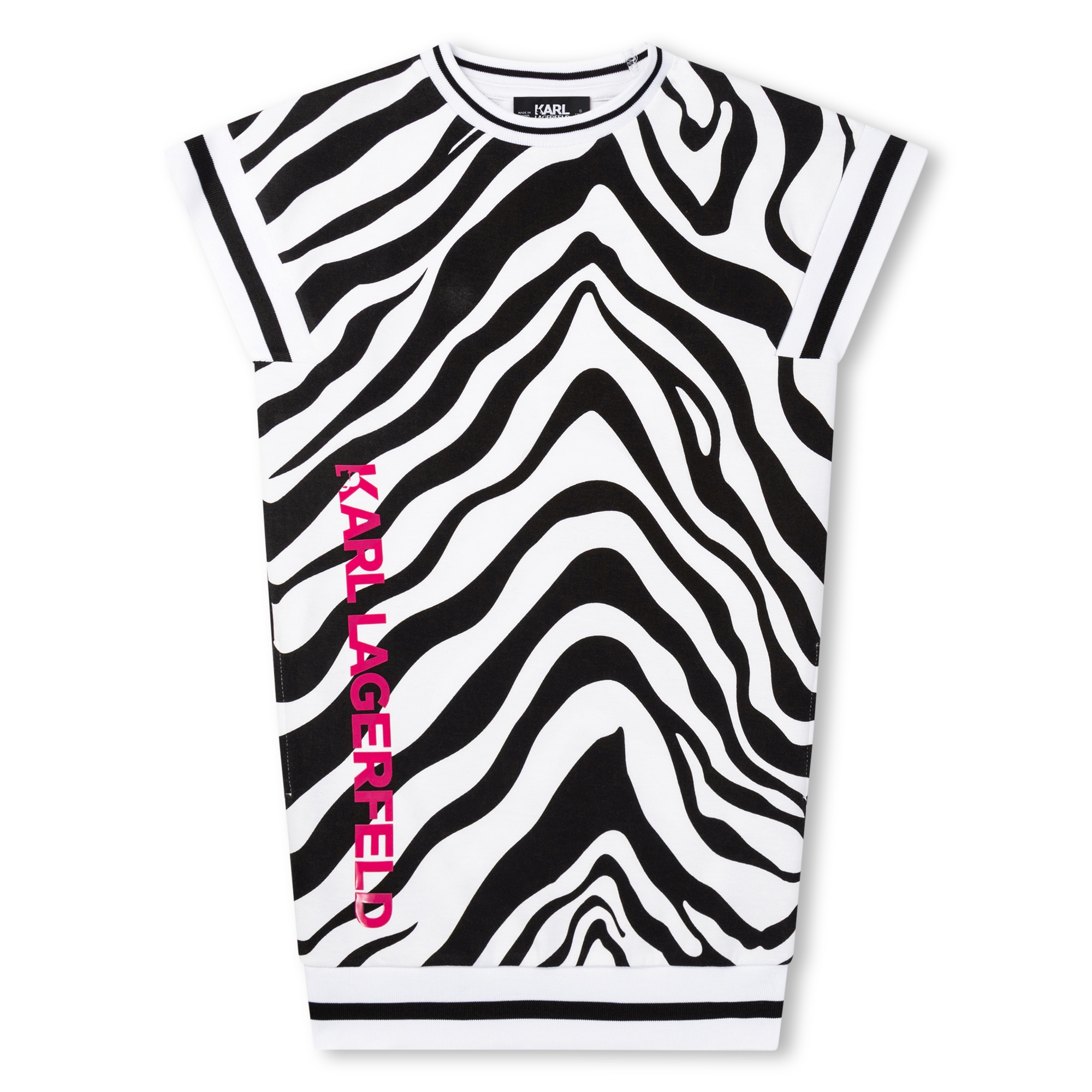 Zebra-print jumper dress KARL LAGERFELD KIDS for GIRL