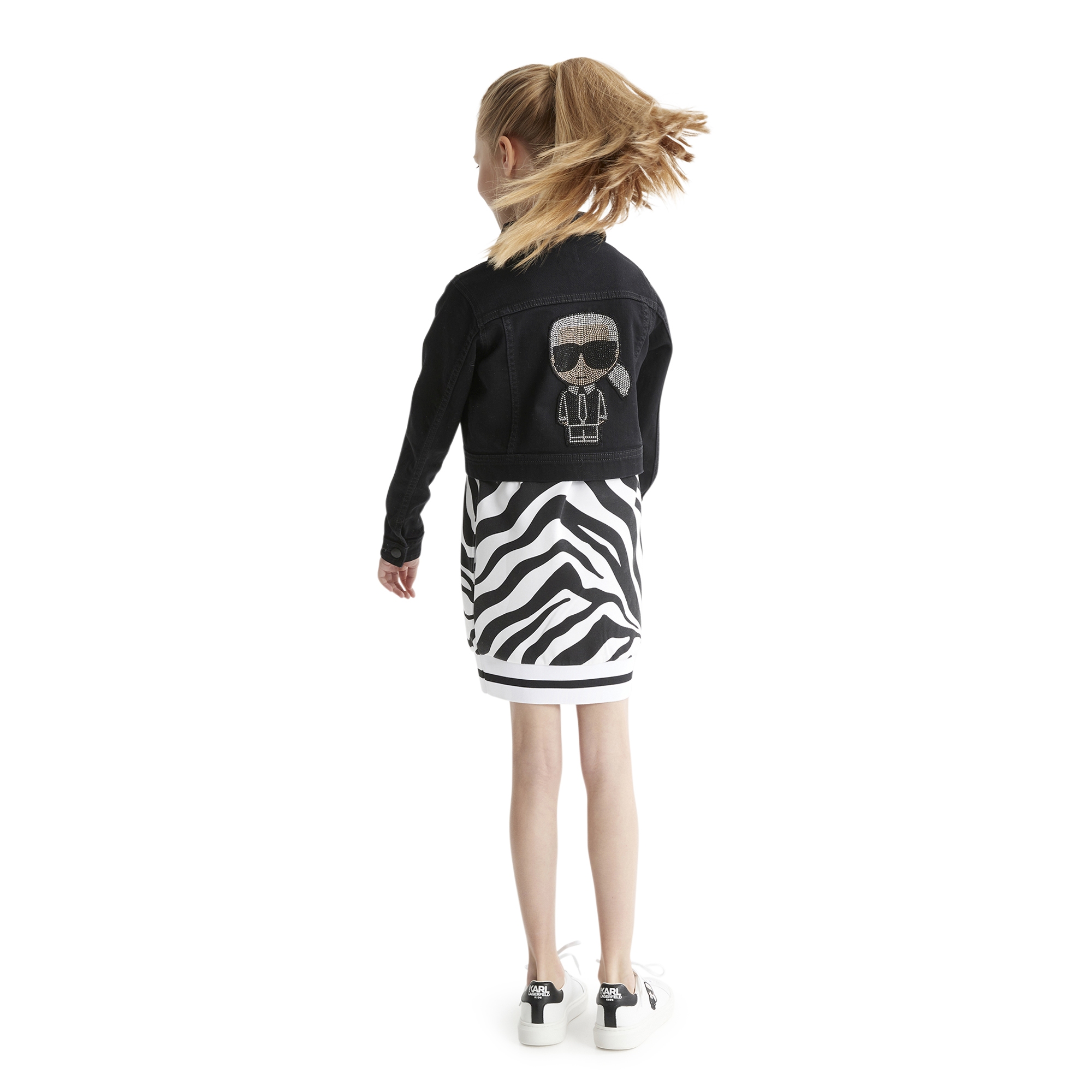 Zebra-print jumper dress KARL LAGERFELD KIDS for GIRL