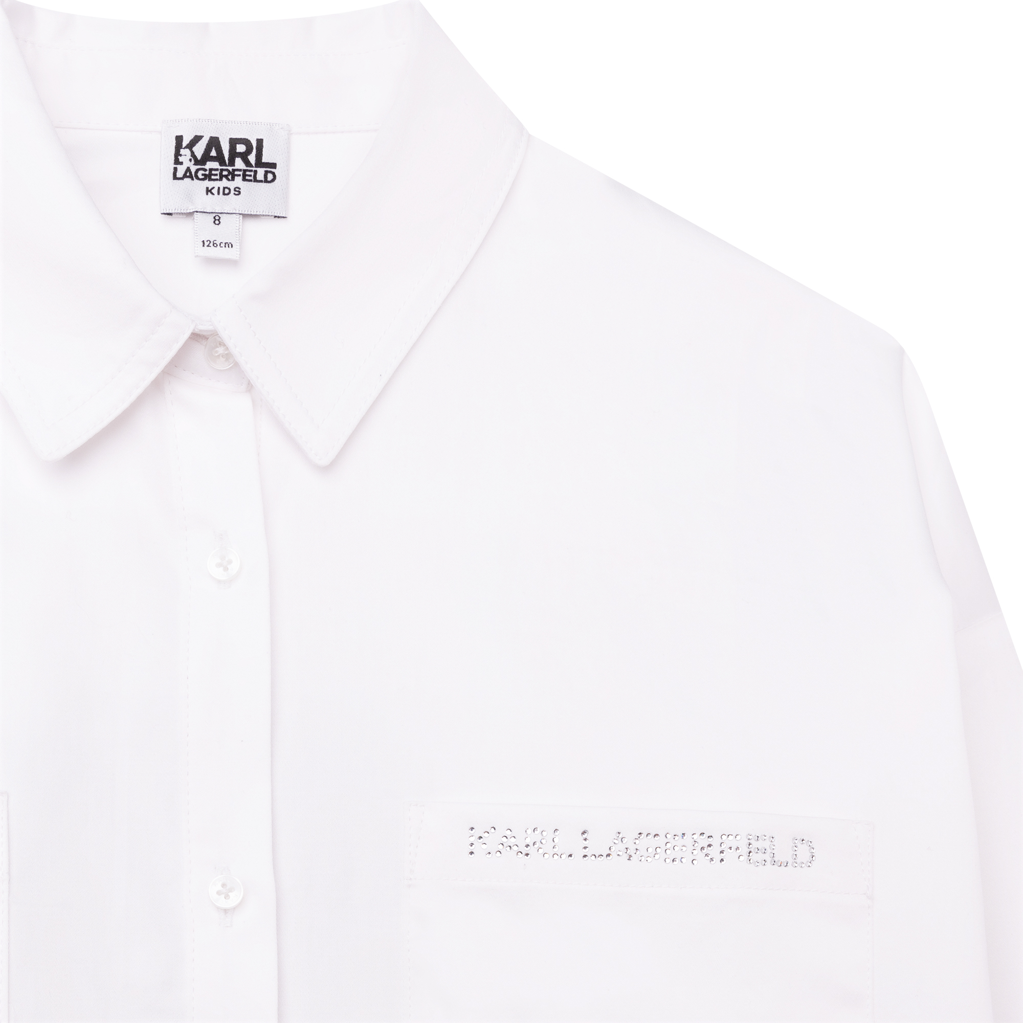 Long-sleeved shirt dress KARL LAGERFELD KIDS for GIRL