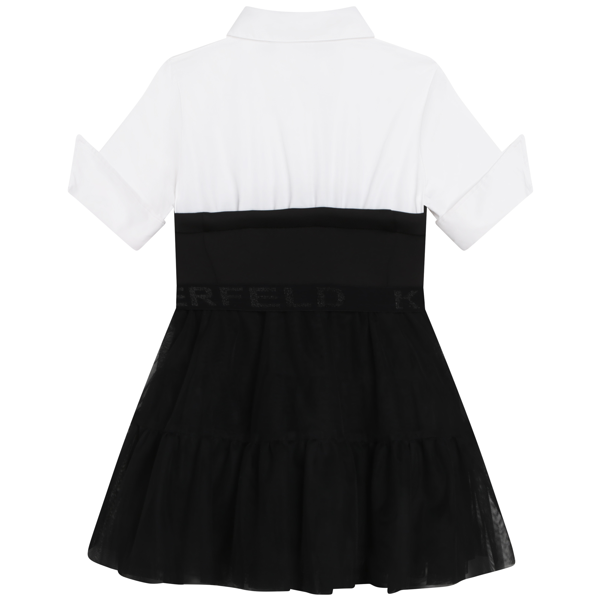 Belted two-tone dress KARL LAGERFELD KIDS for GIRL